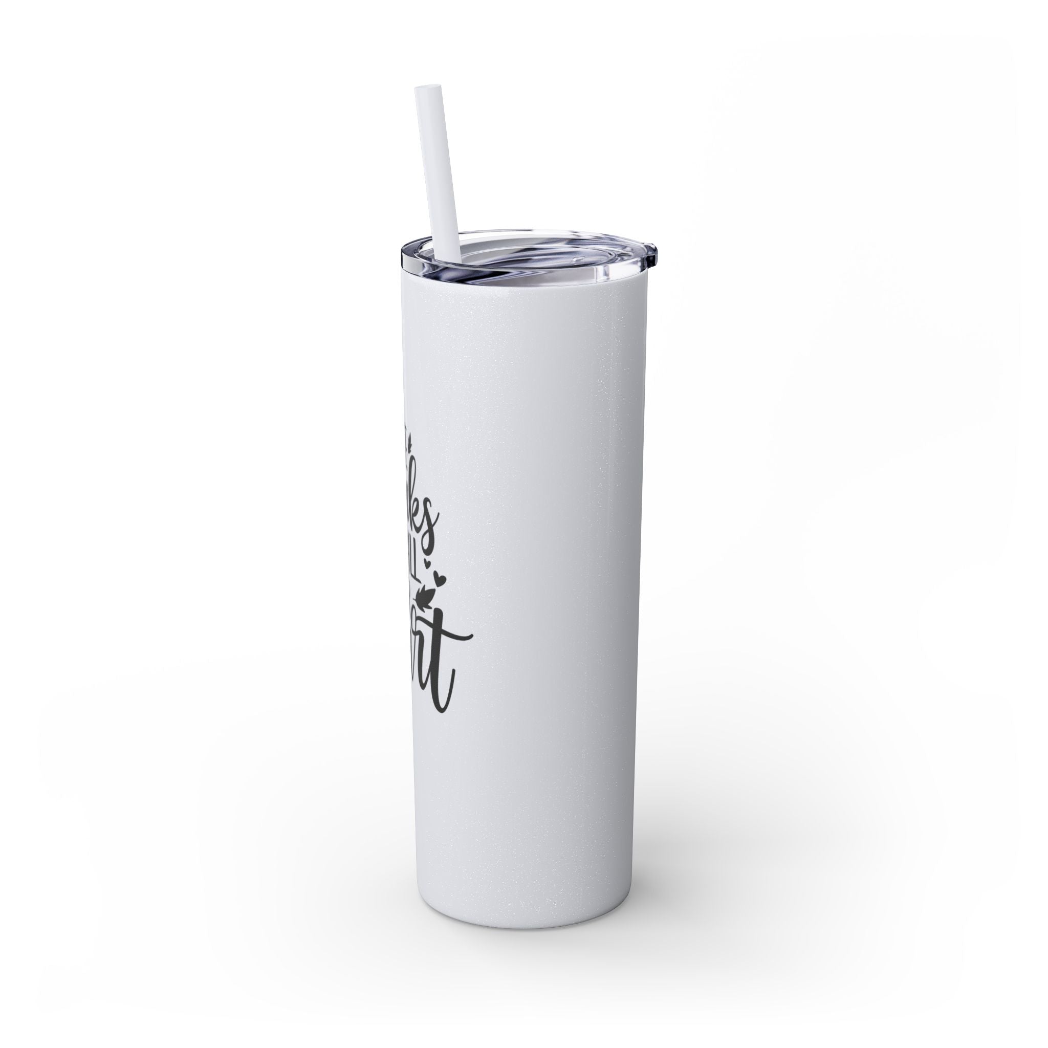 Give Thanks... Skinny Insulated Tumbler with Straw 20oz