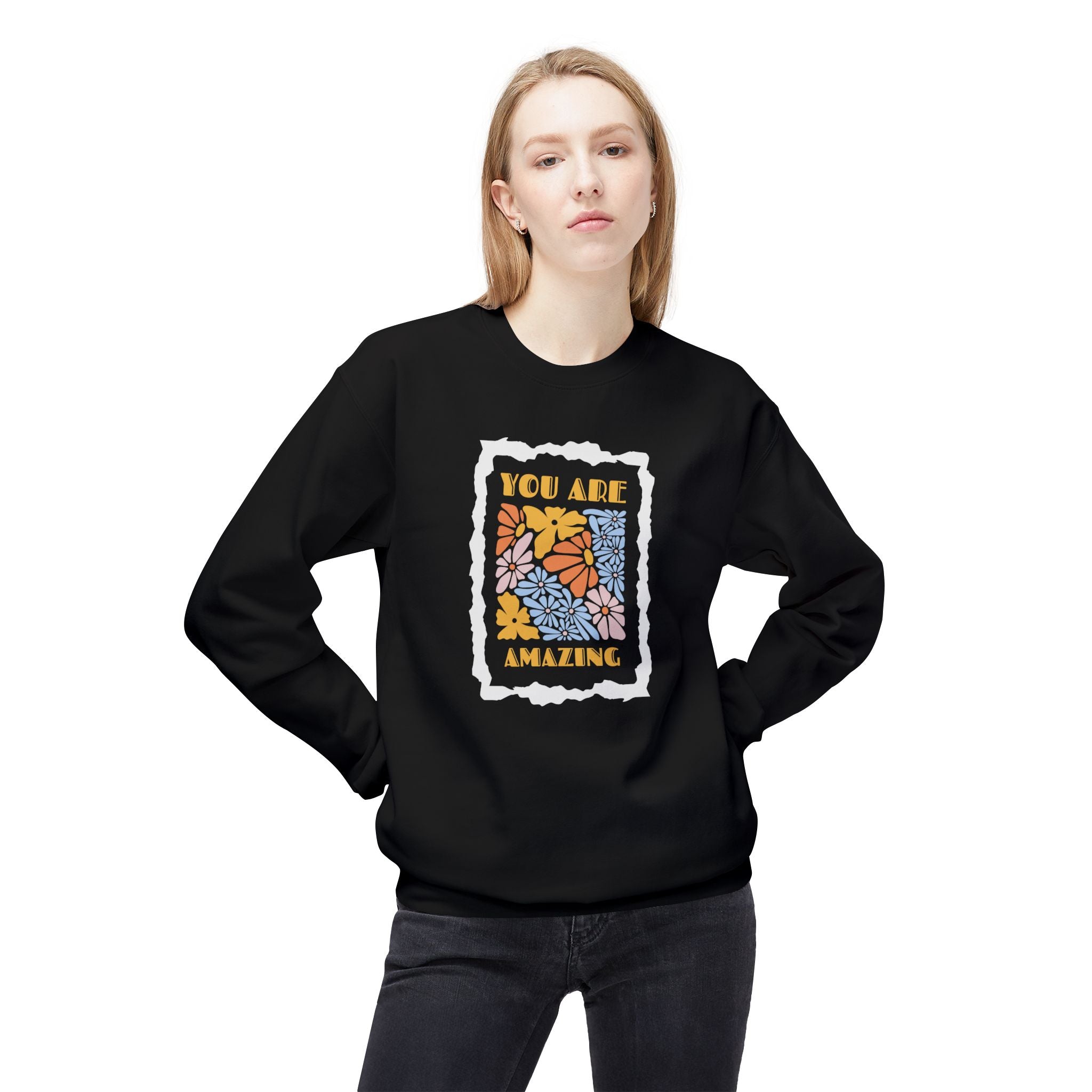 You Are Amazing Floral Crewneck Sweatshirt