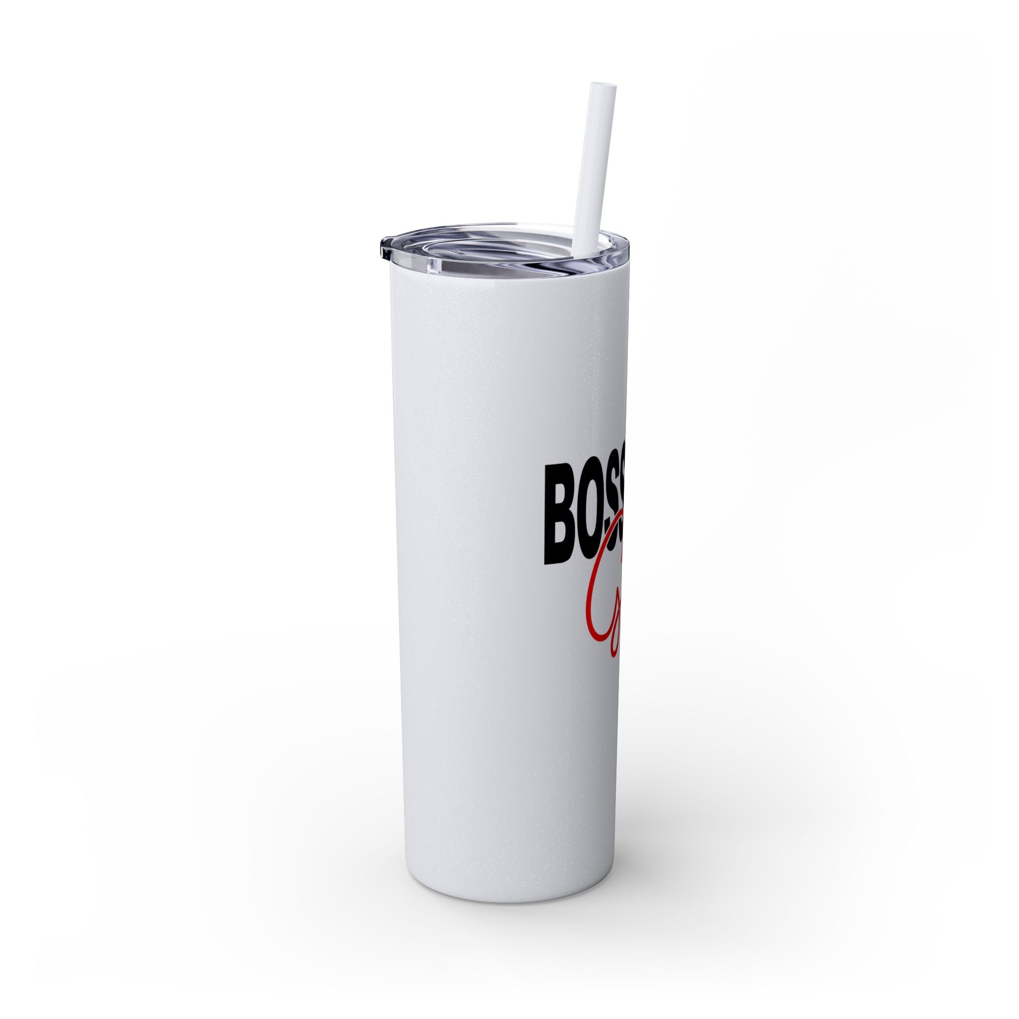 Boss Ass Girl Insulated Stainless Steel Skinny Tumbler with Straw 20oz