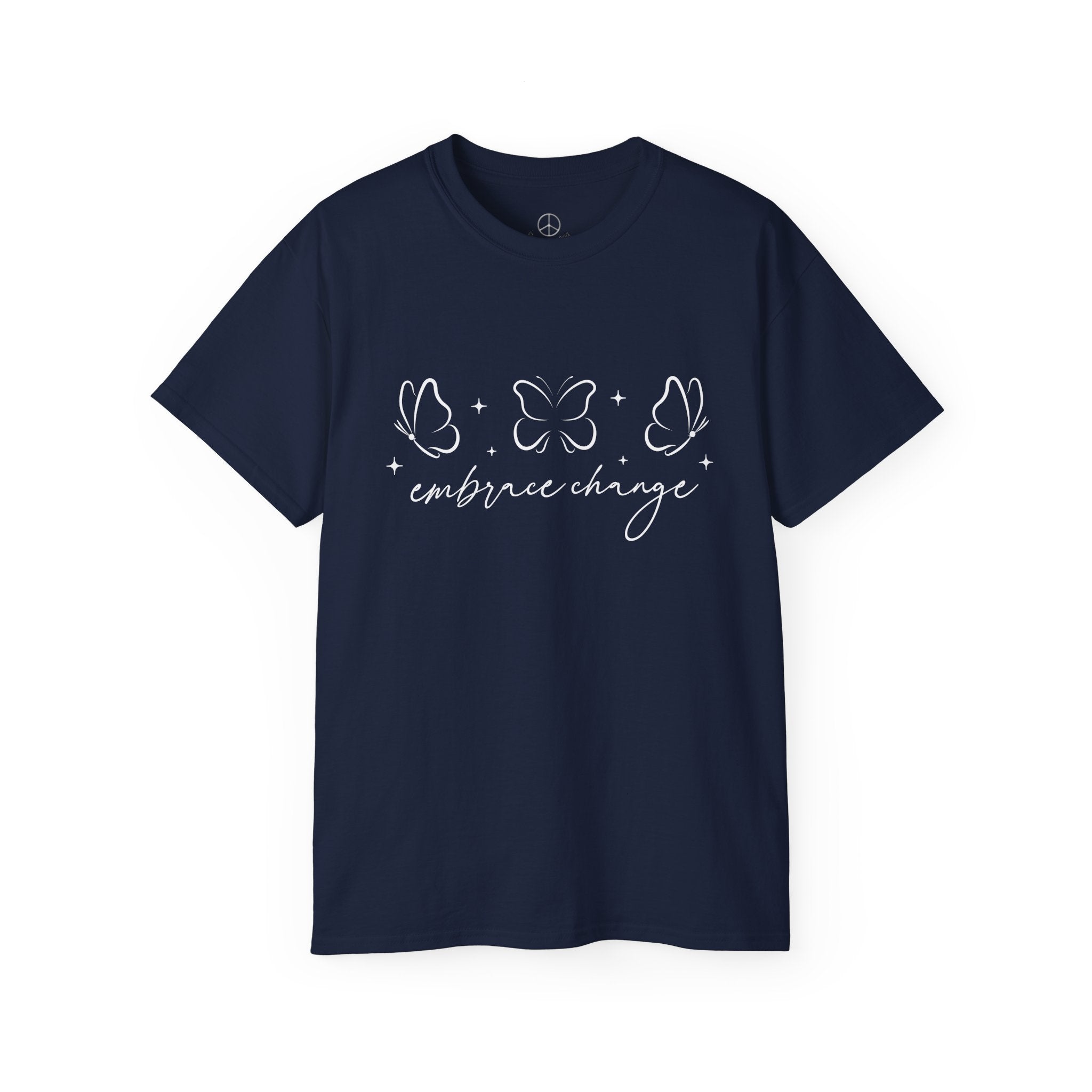 Embrace Change T Shirt - Inspirational Butterfly Graphic Top