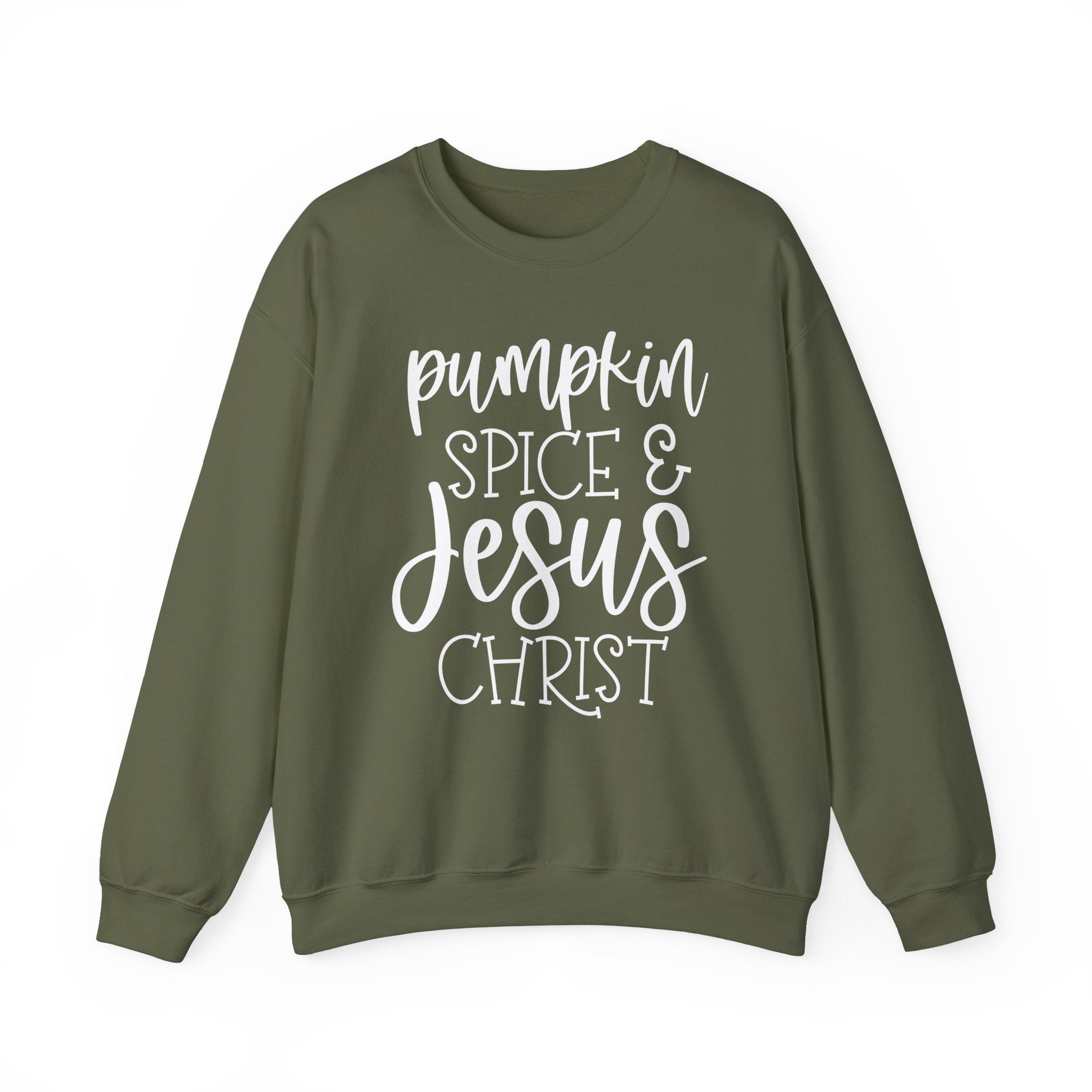 Autumn/Fall Pumpkin Spice & Jesus Christ Crewneck Sweatshirt