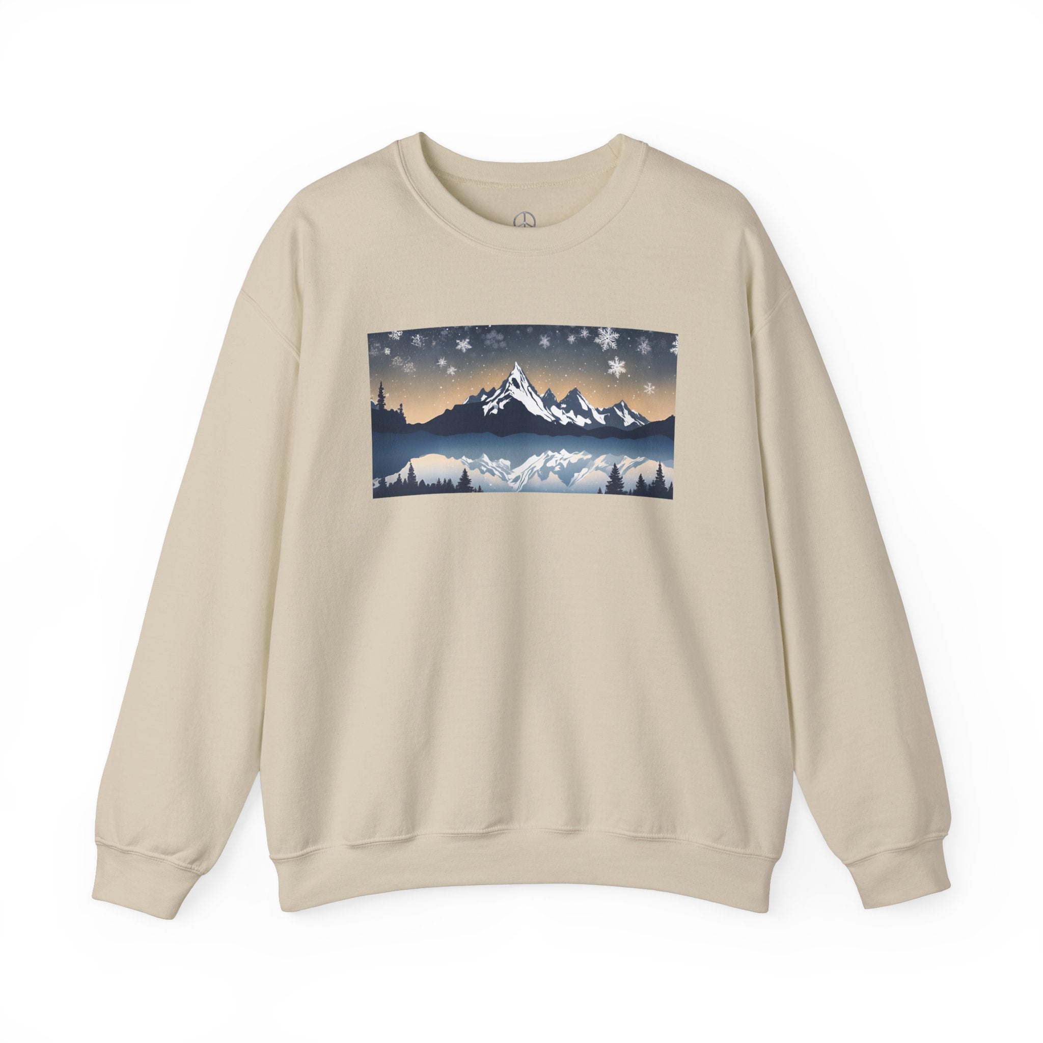 Cozy Mountain Landscape Crewneck Sweatshirt - Winter Essentials