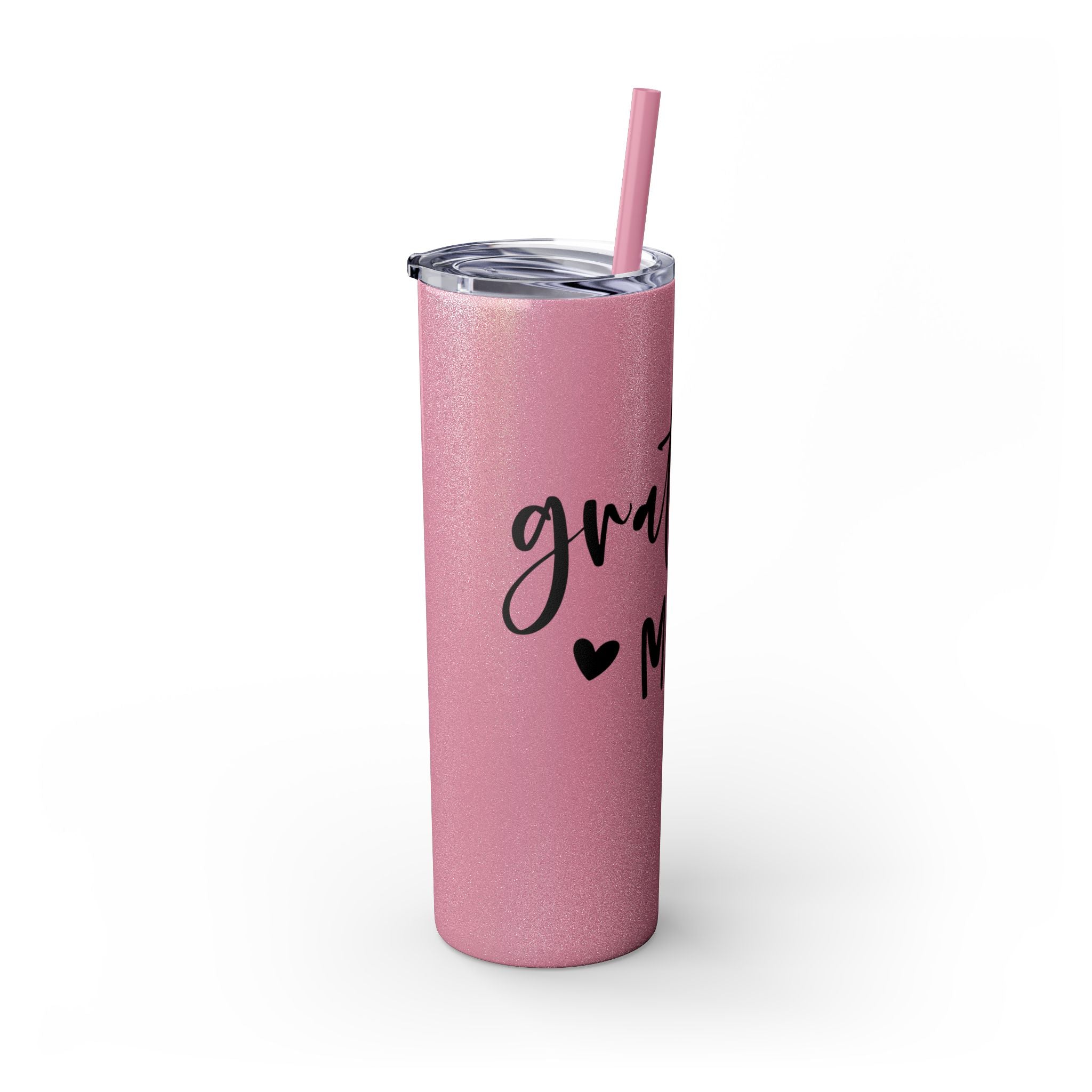 Grateful Mama Insulated Stainless Skinny Tumbler with Straw, 20oz