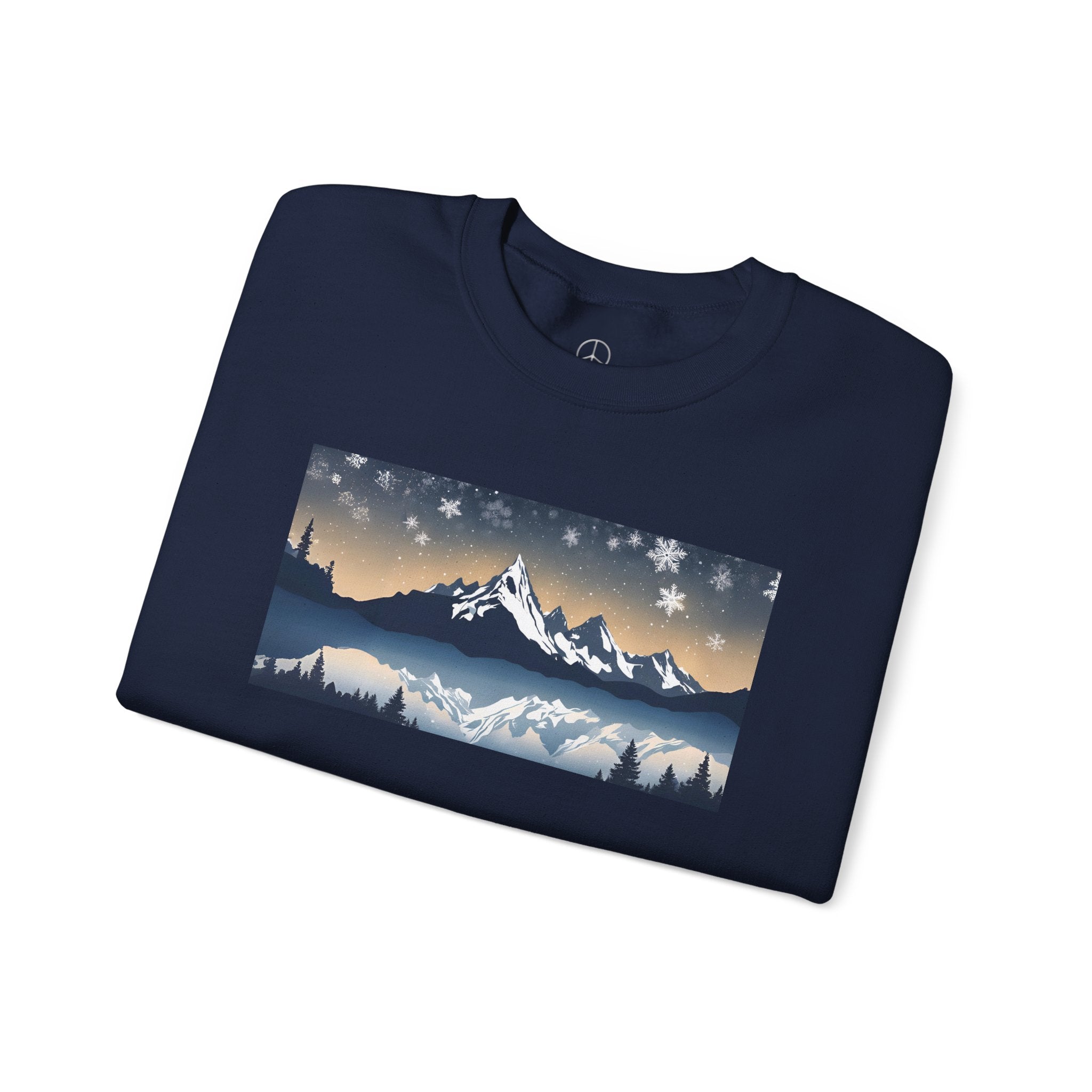 Cozy Mountain Landscape Crewneck Sweatshirt - Winter Essentials