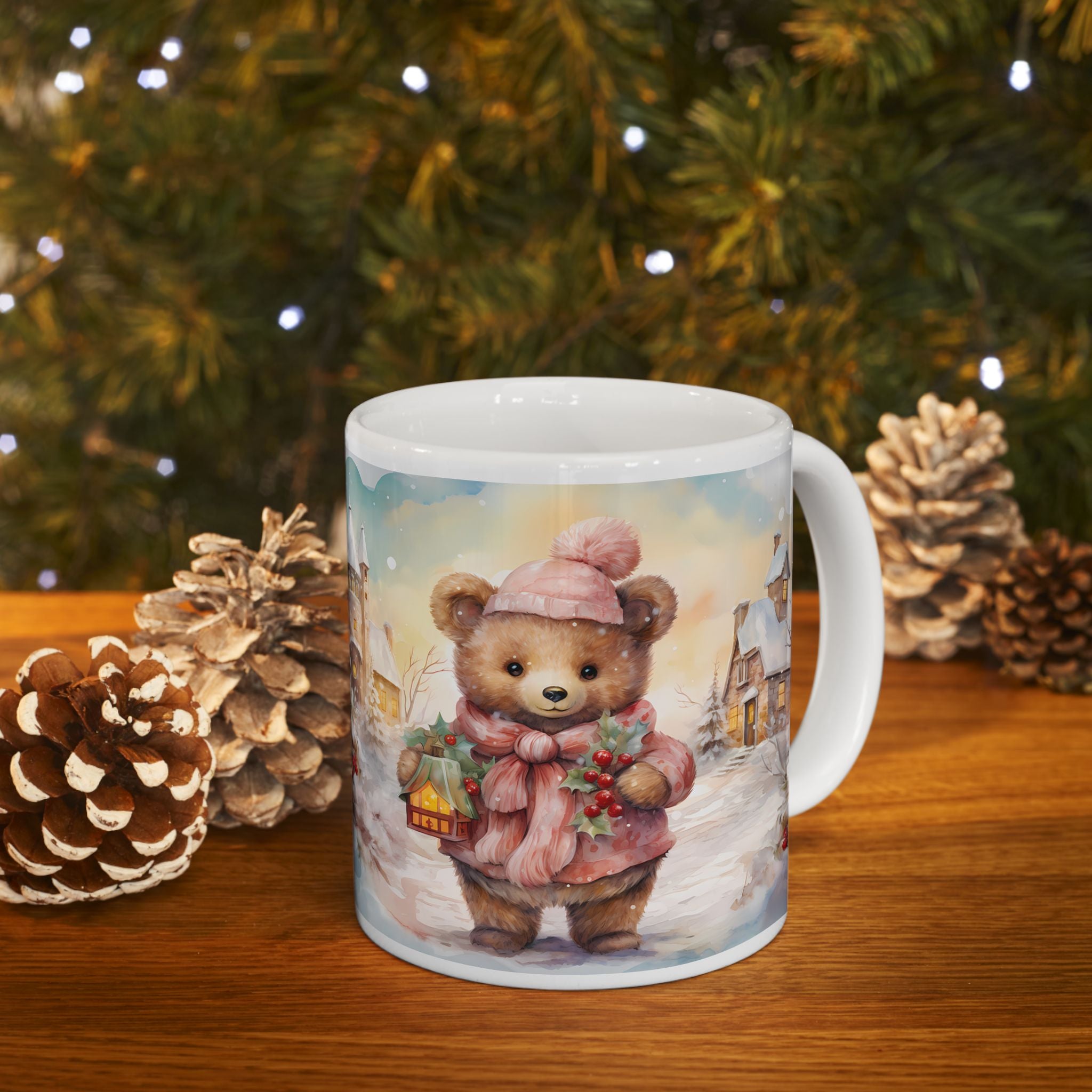 Winter Wonderland Bear Ceramic Mug - 11oz