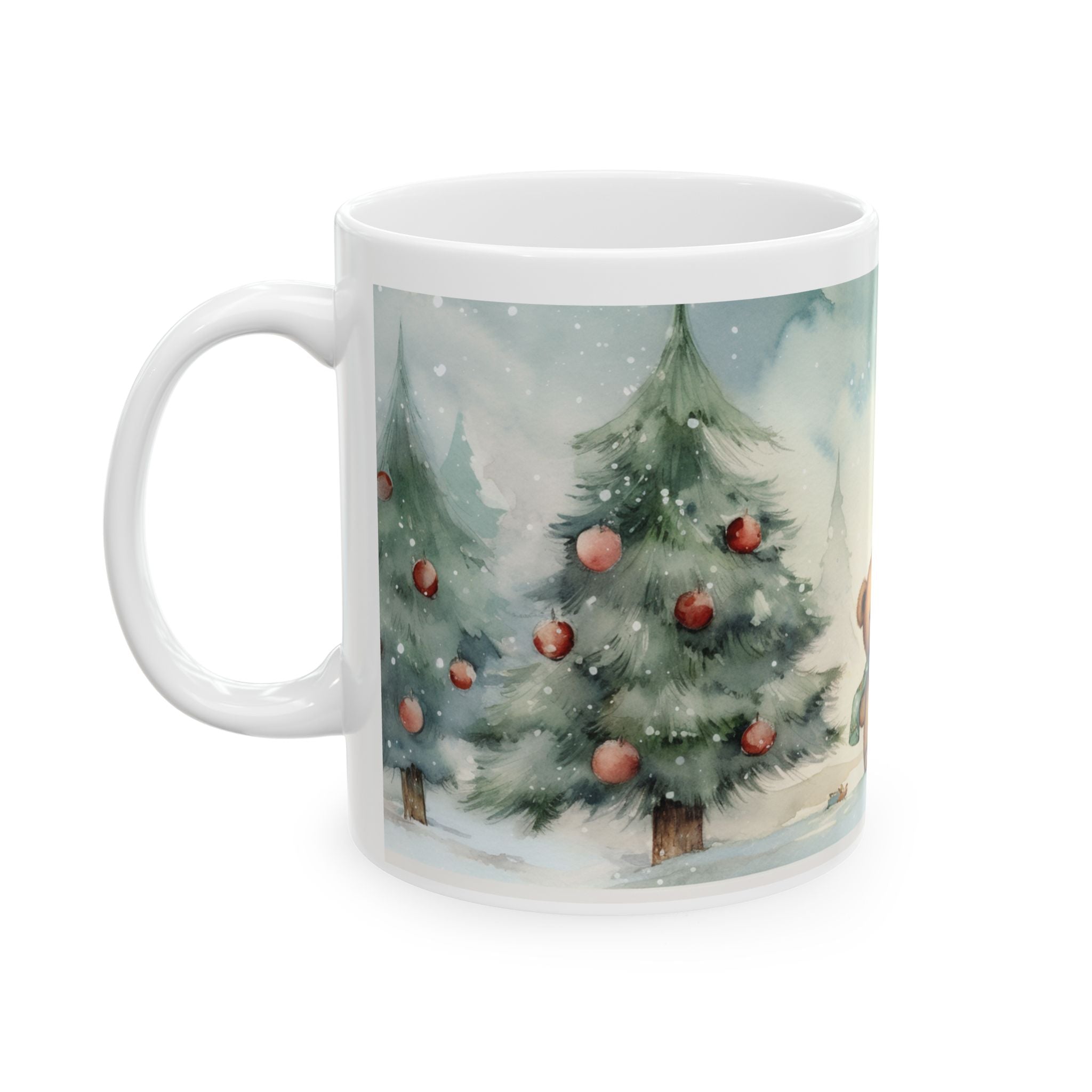 Cozy Holiday Bear Ceramic Mug - Perfect for Christmas Cheer 11oz