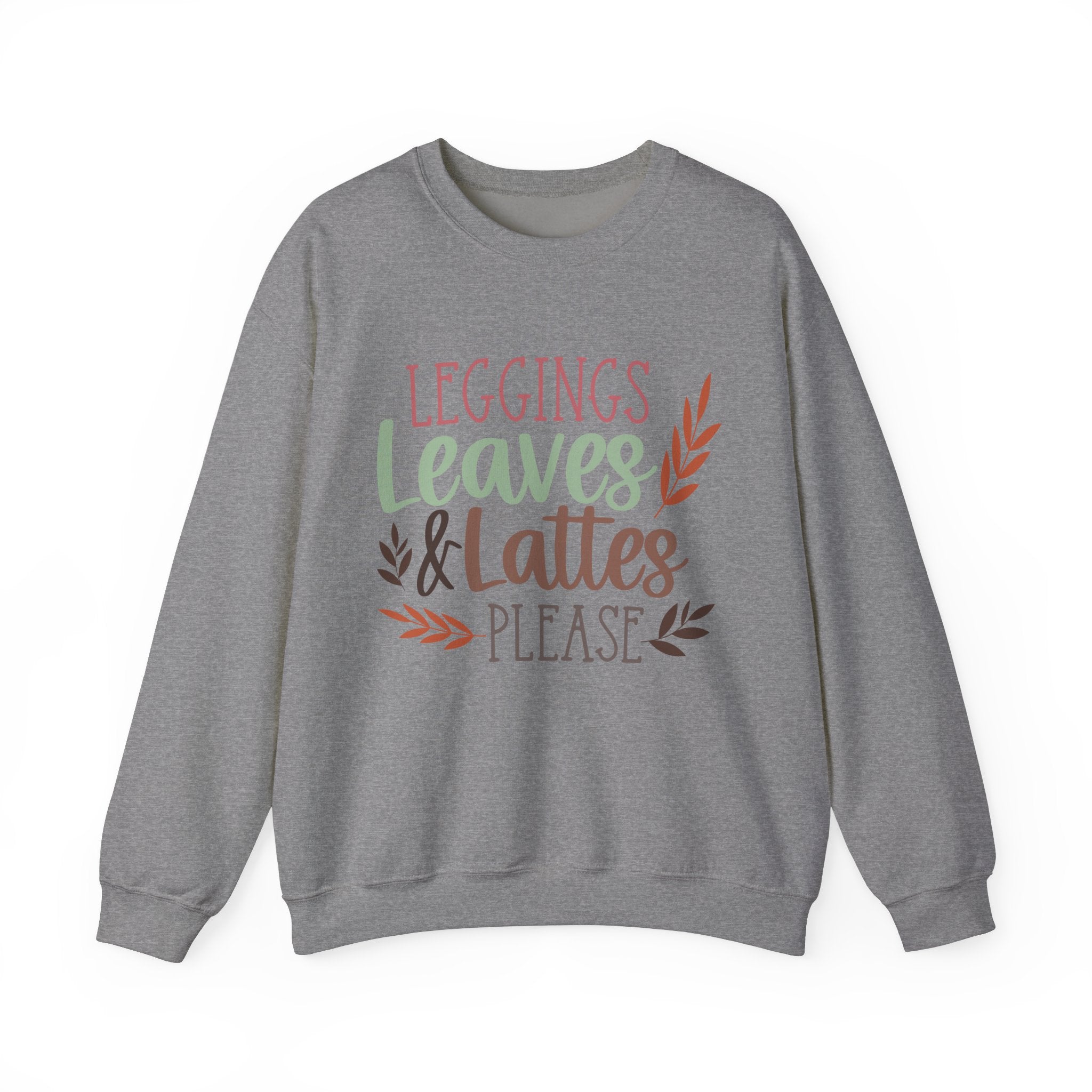 Autumn/Fall Crewneck Sweatshirt (Leggings, leaves & Latte...)