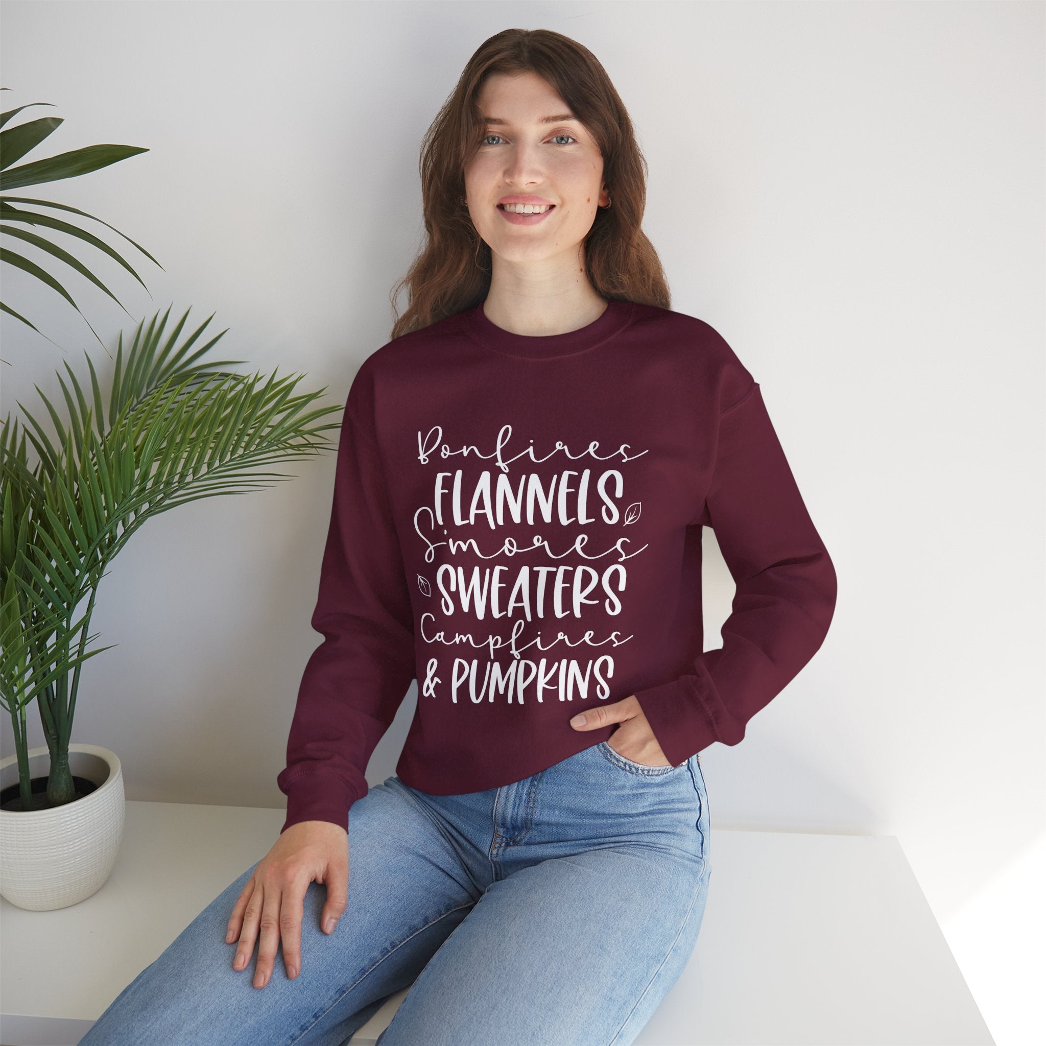 Autumn/Fall Crewneck Sweatshirt (Bonfire, Flannel, S'mores...)