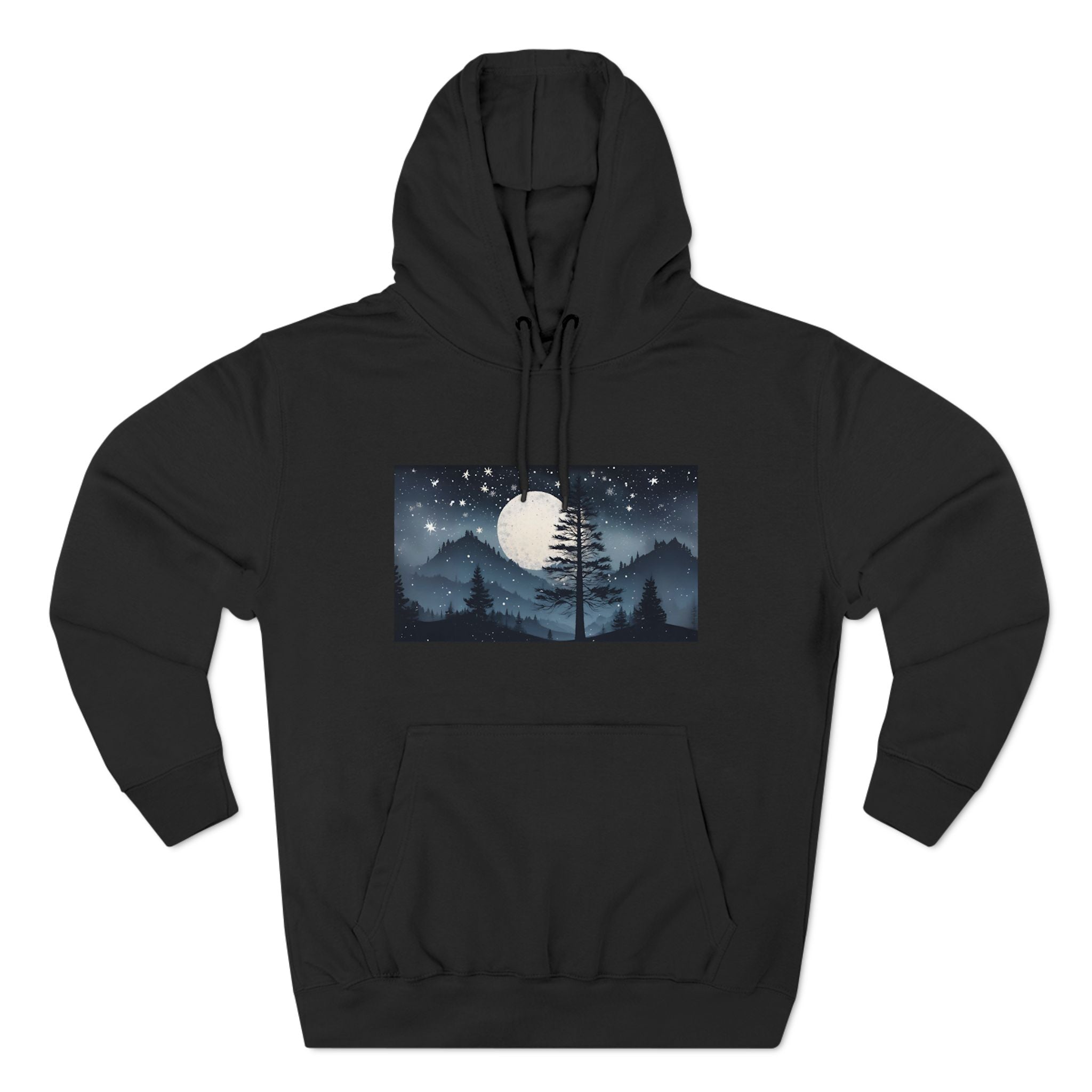 Moonlit Forest Fleece Hoodie - Winter Essential