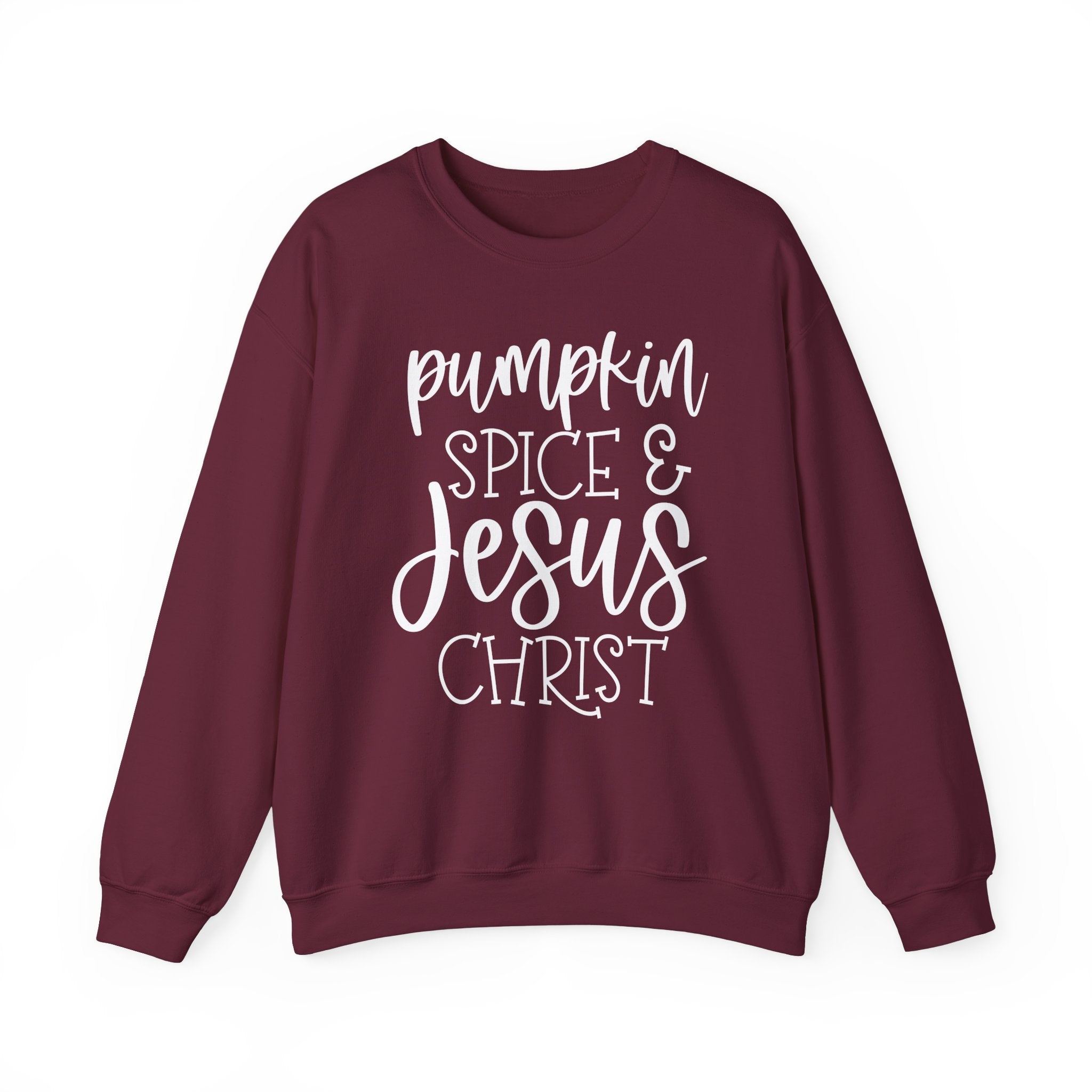 Autumn/Fall Pumpkin Spice & Jesus Christ Crewneck Sweatshirt