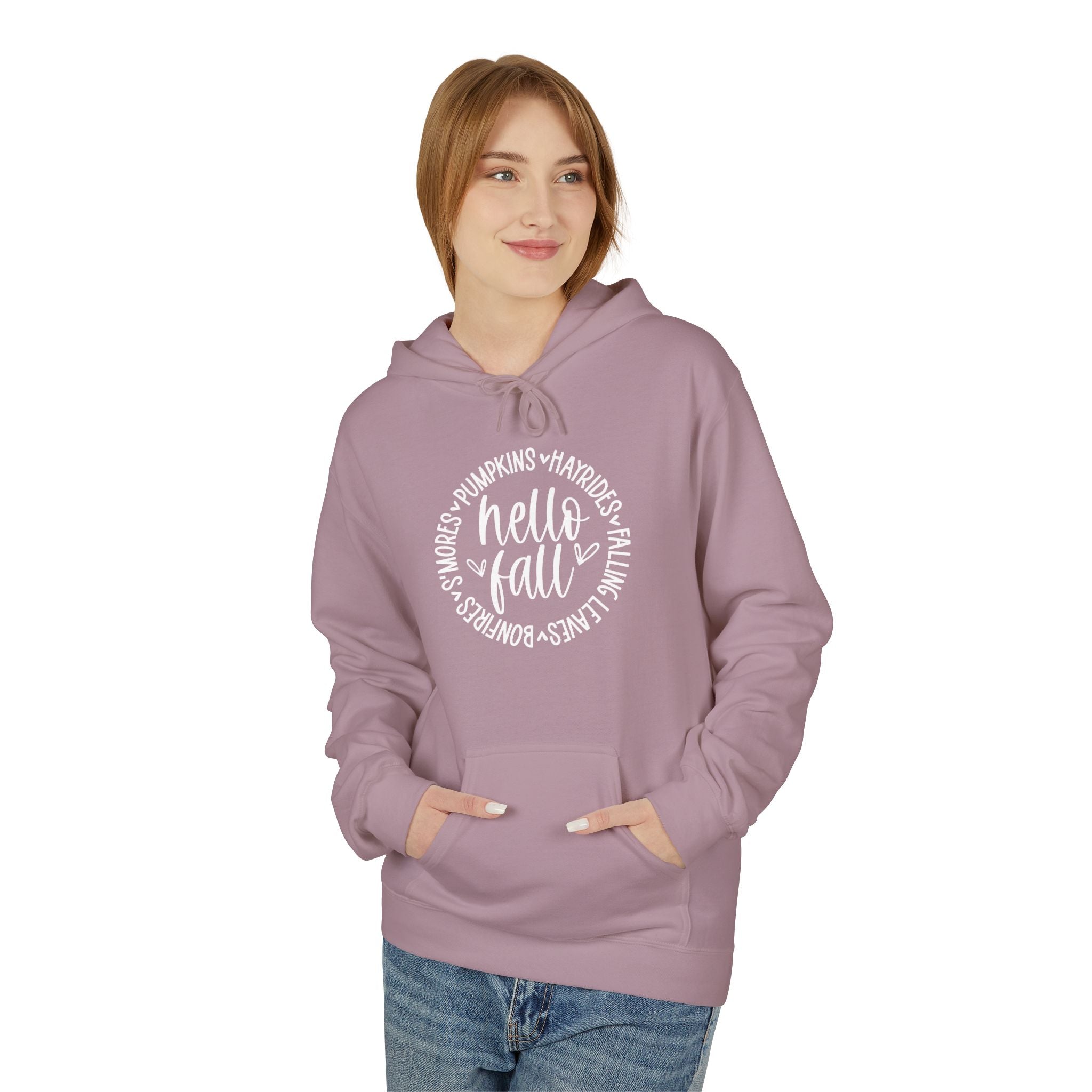 Hello Fall Fleece Hooded Sweatshirt