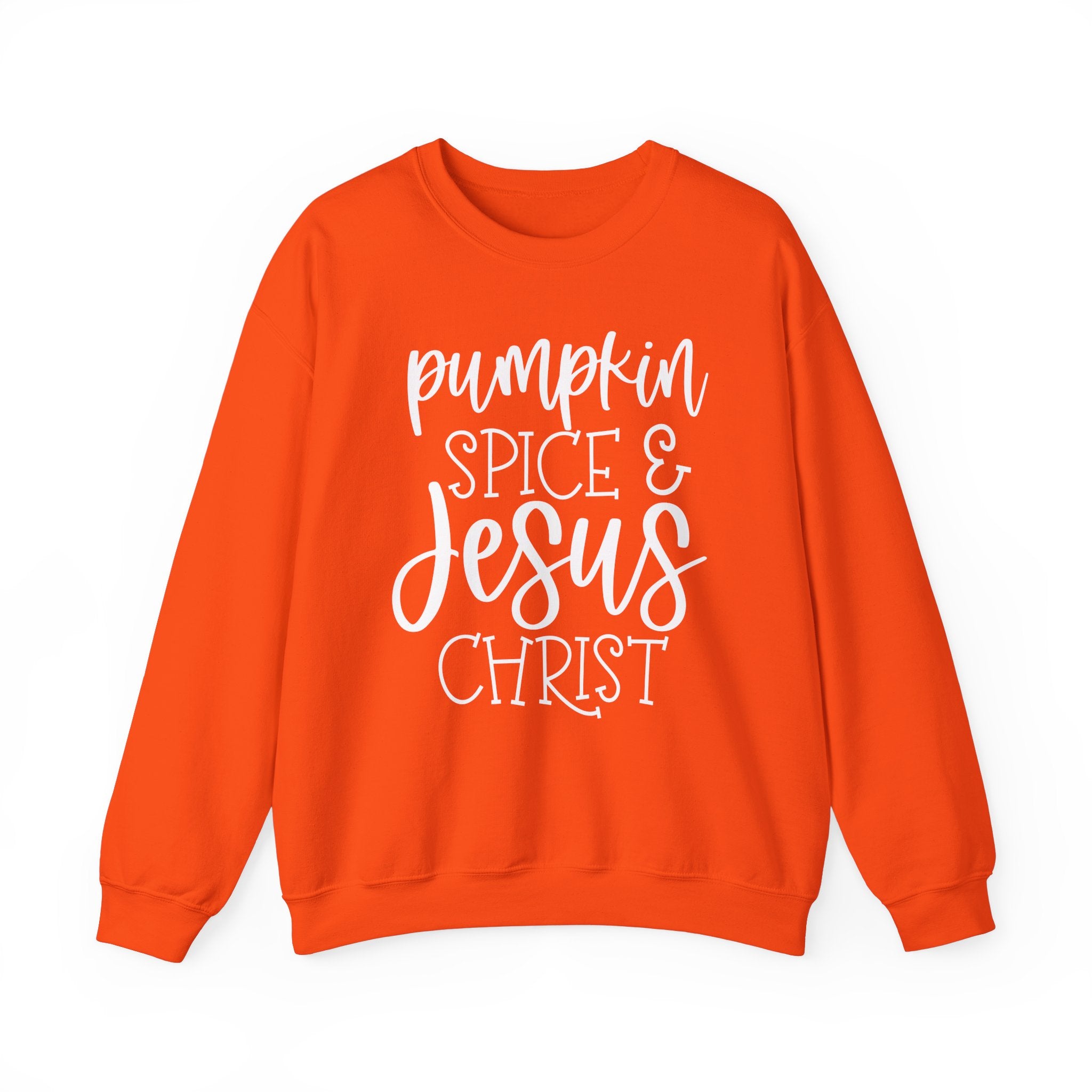 Autumn/Fall Pumpkin Spice & Jesus Christ Crewneck Sweatshirt