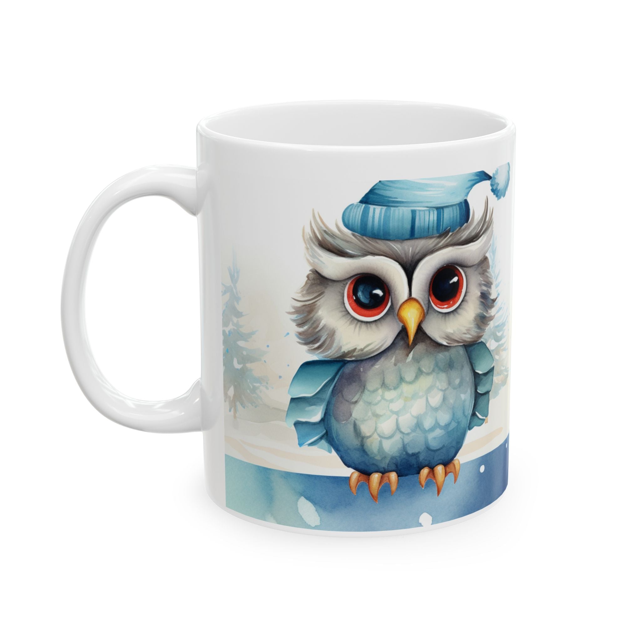 Winter Owl Ceramic Mug - 11oz