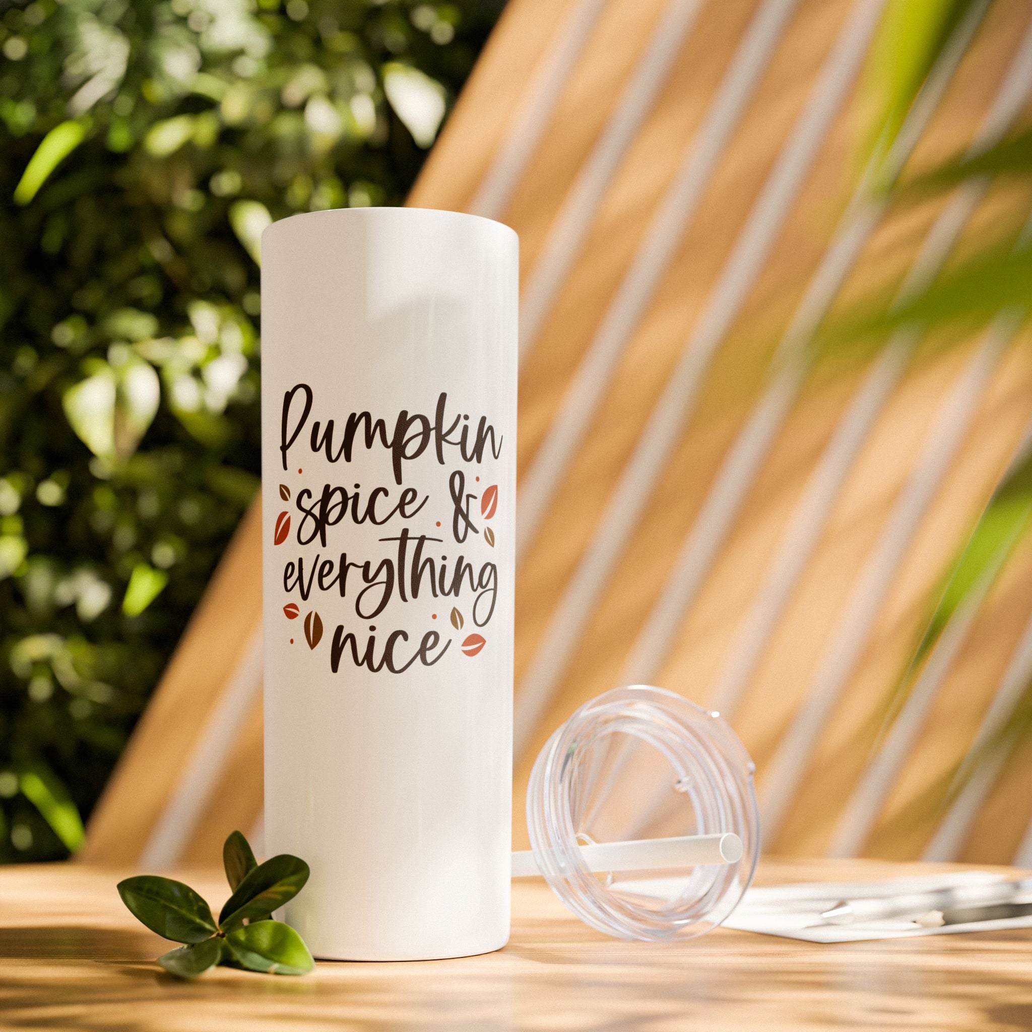 Pumpkin Spice & Everything Nice Insulated Stainless Skinny Tumbler 20oz