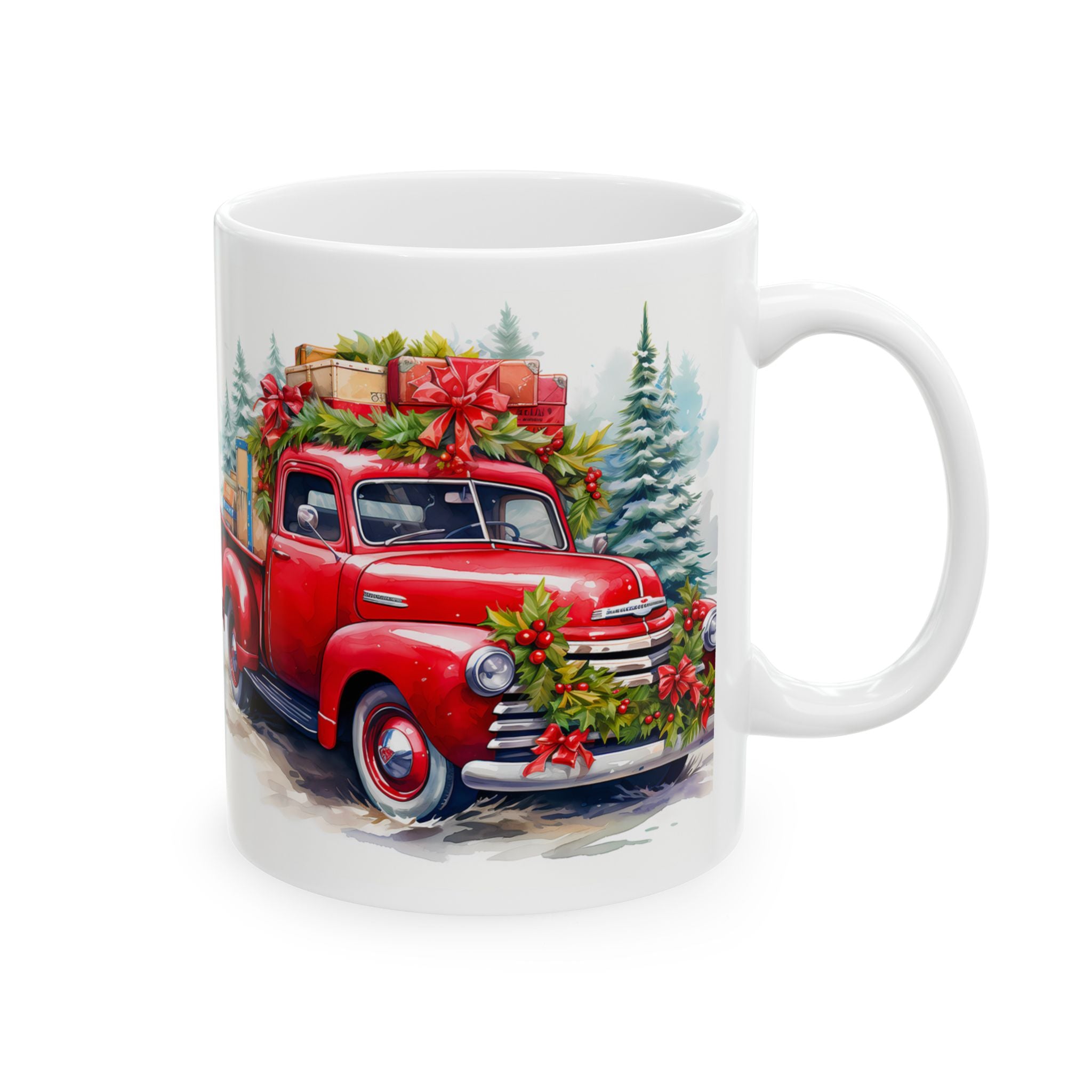 Festive Christmas Truck - 11oz Mug