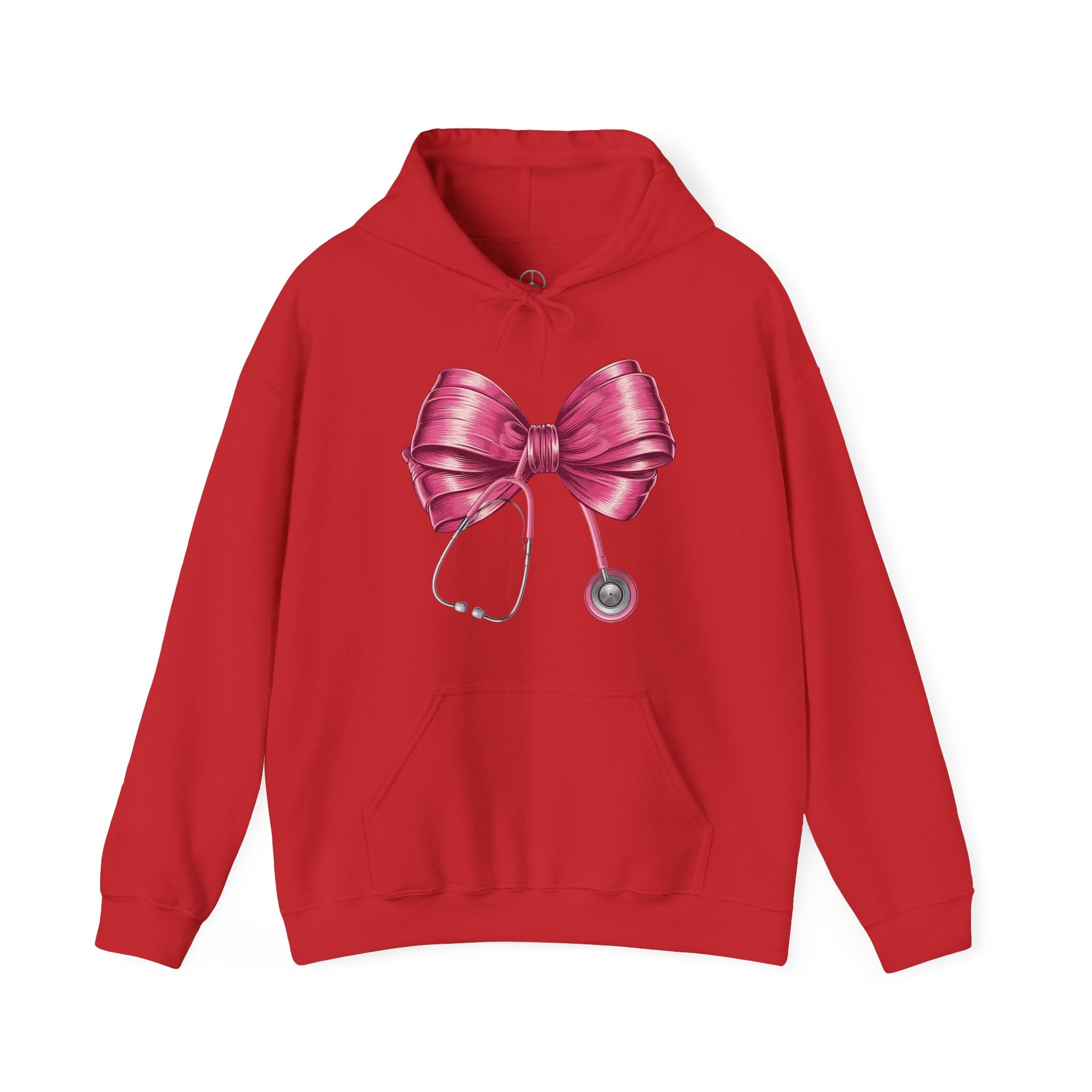 Cute Pink Bow Hoodie - Perfect for Healthcare Professionals Essential for Fall/Winter.