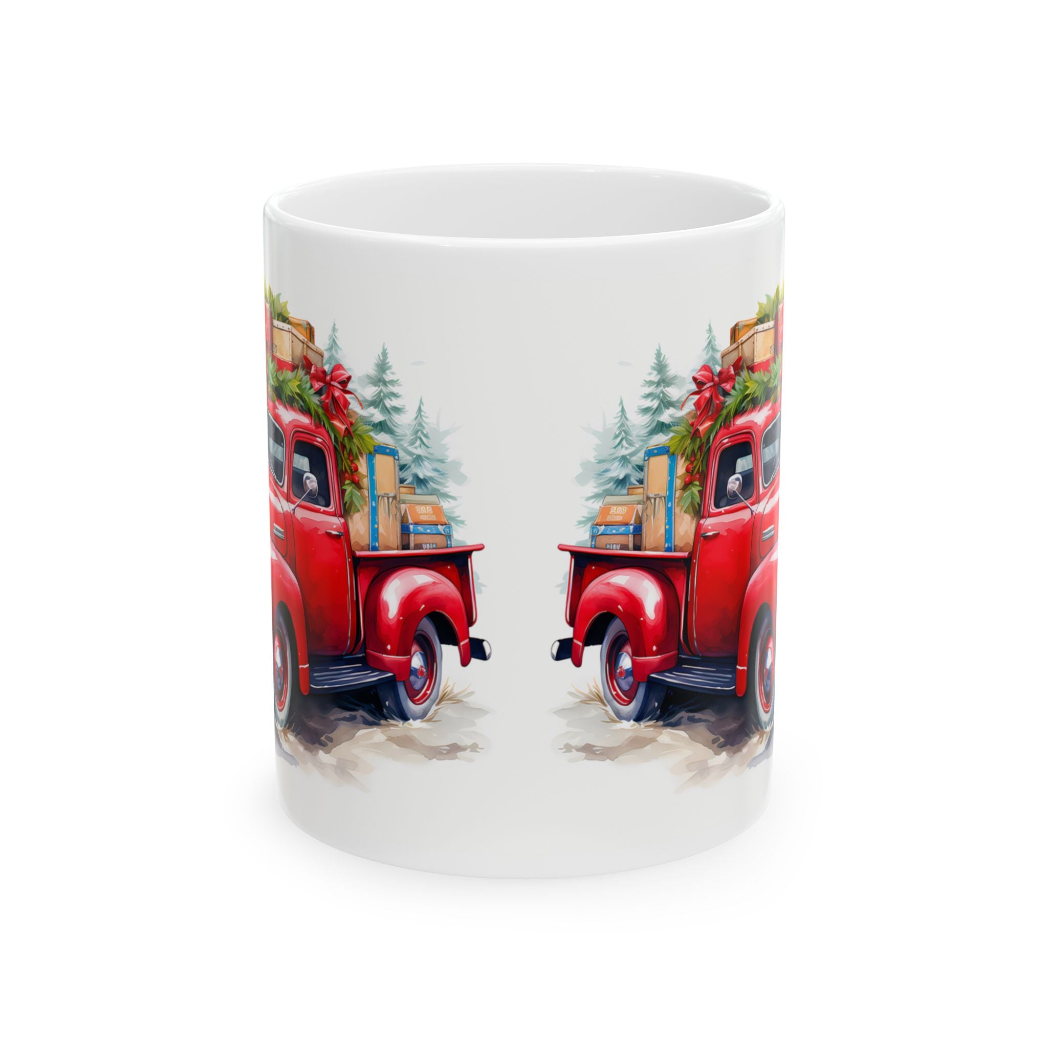 Festive Christmas Truck - 11oz Mug