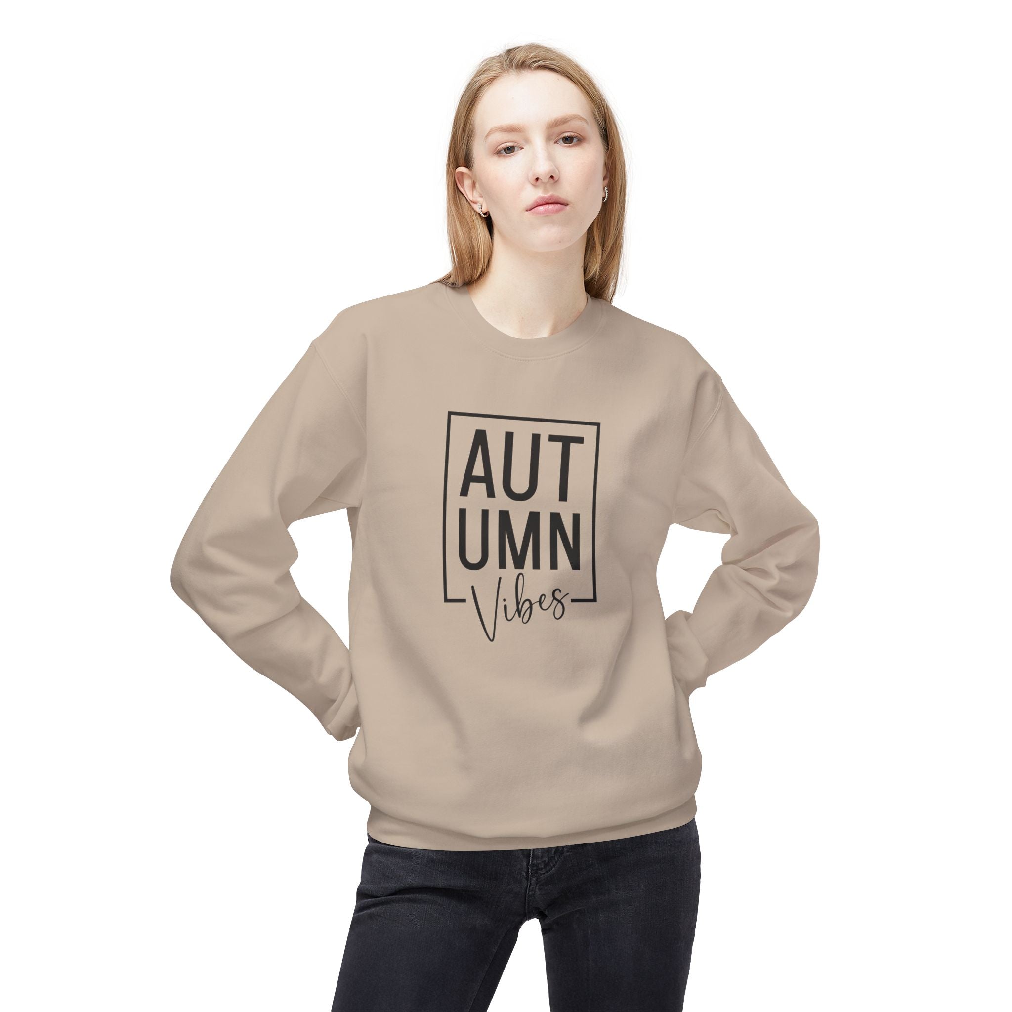 Autumn Vibes Fleece Crewneck Sweatshirt