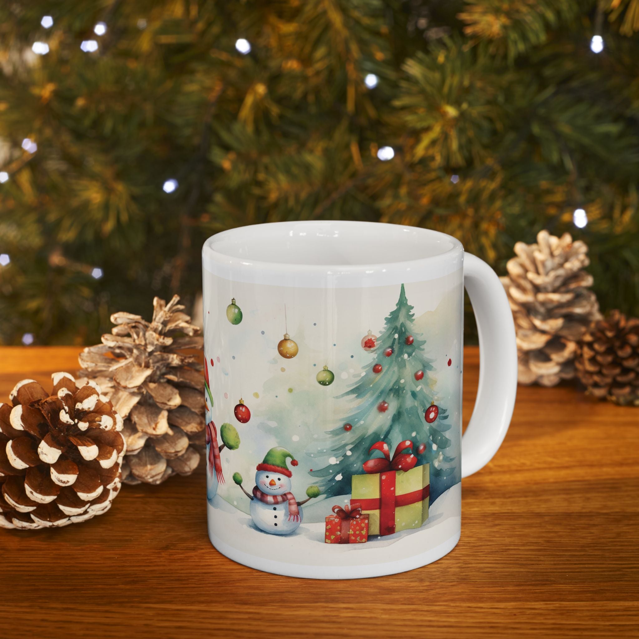 Festive Snowman Ceramic Mug for Holiday Cheer