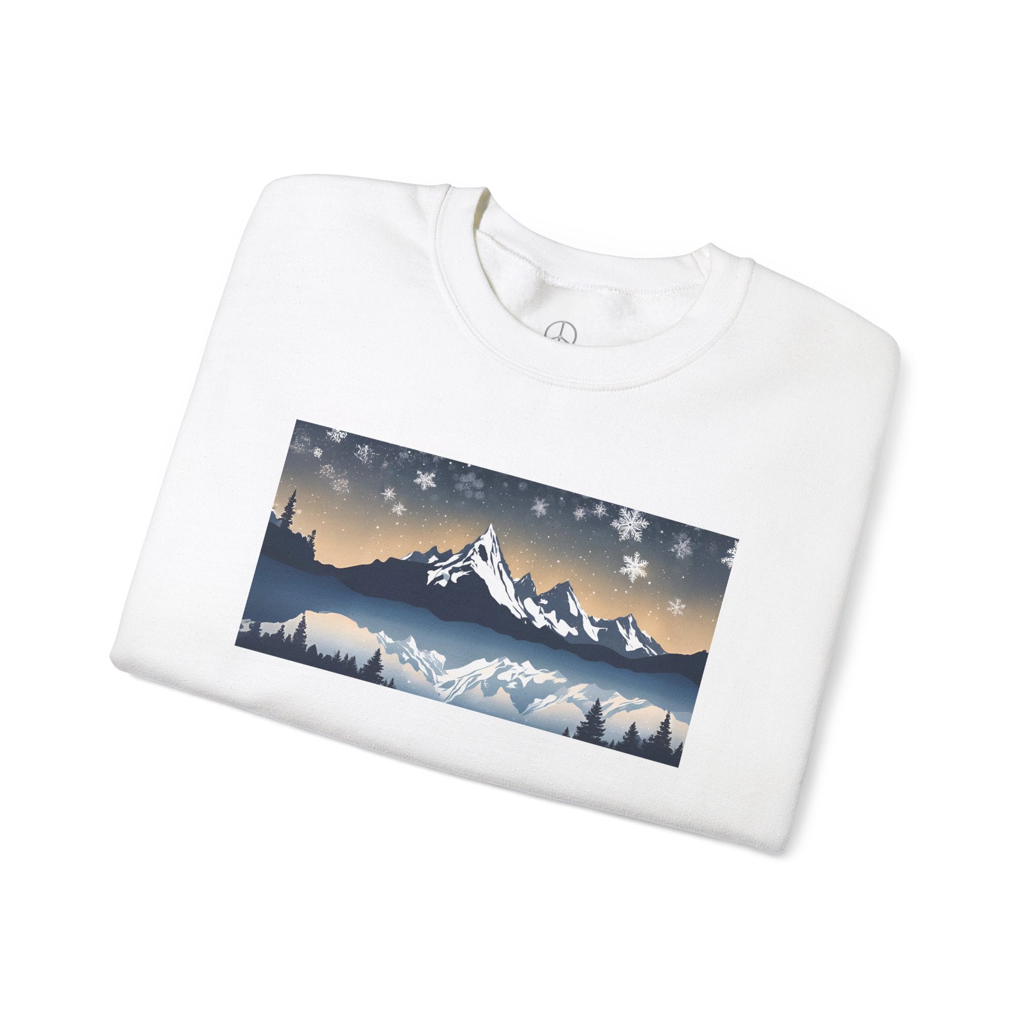 Cozy Mountain Landscape Crewneck Sweatshirt - Winter Essentials