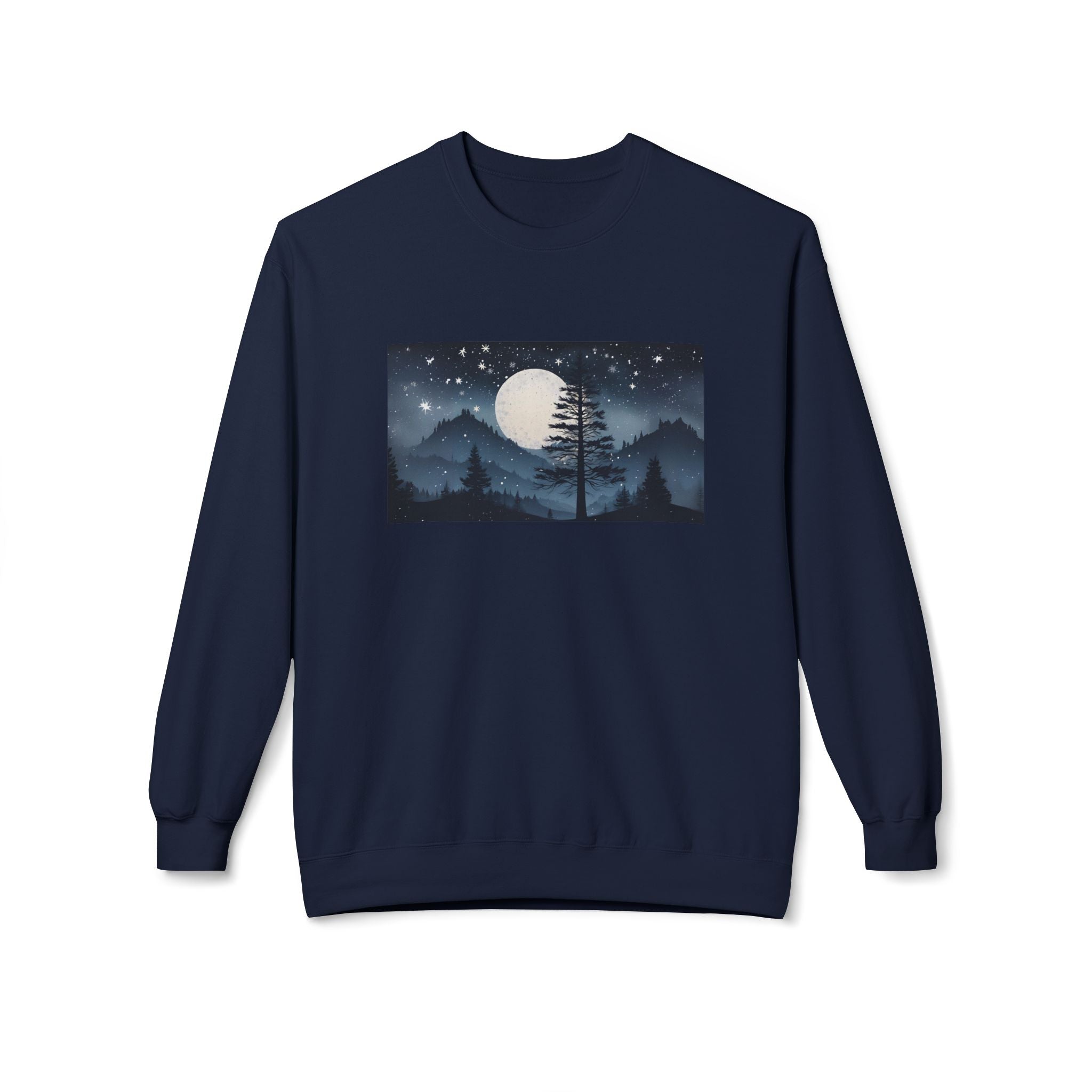 Moonlit Forest Crewneck Sweatshirt - Holiday Gifts for Him