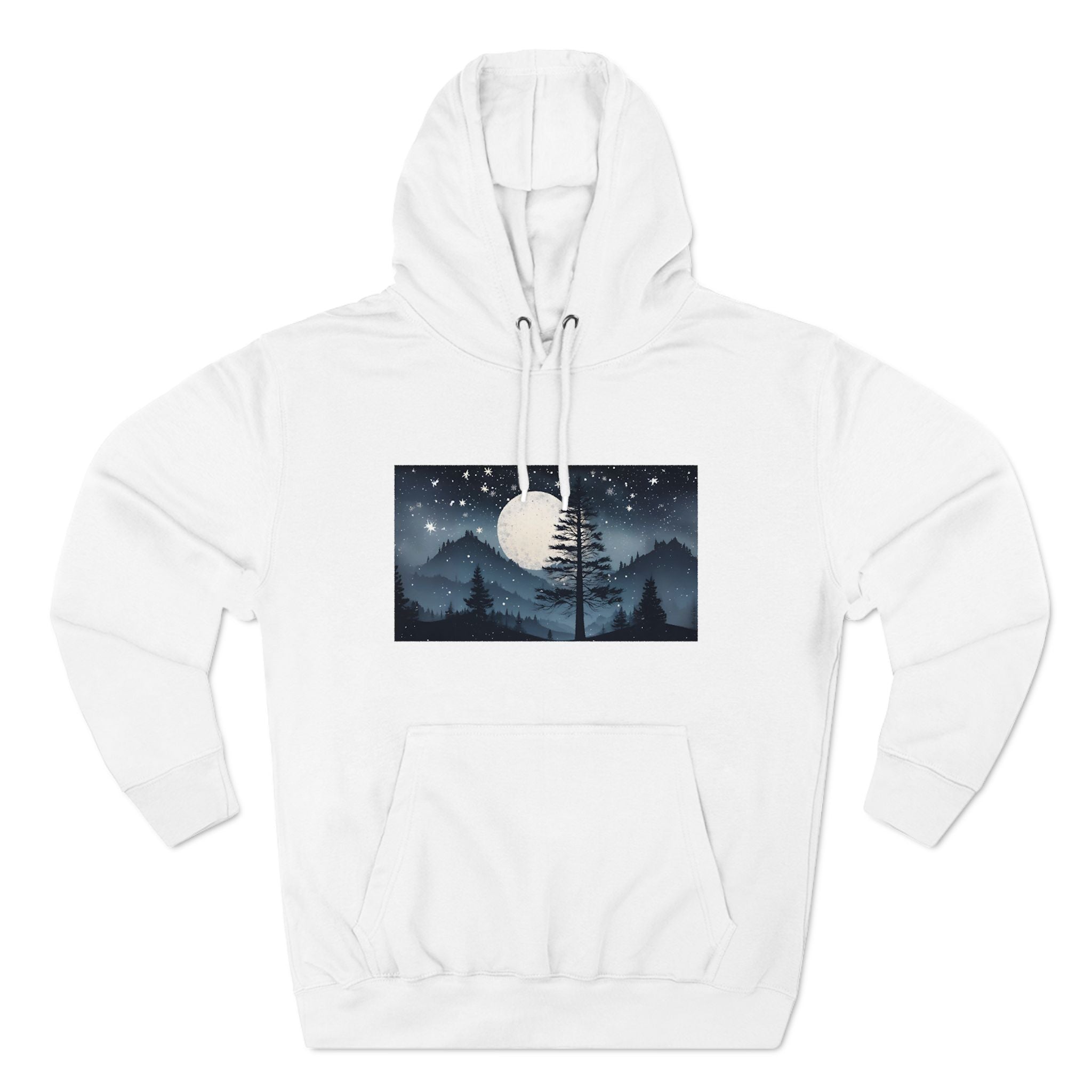 Moonlit Forest Fleece Hoodie - Winter Essential