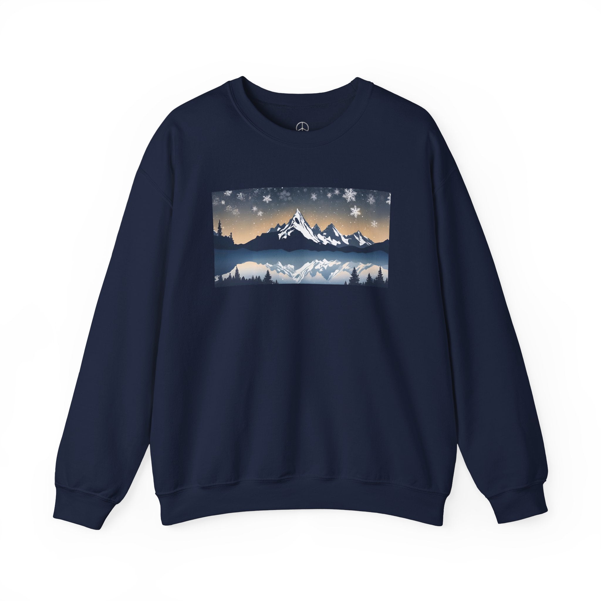 Cozy Mountain Landscape Crewneck Sweatshirt - Winter Essentials