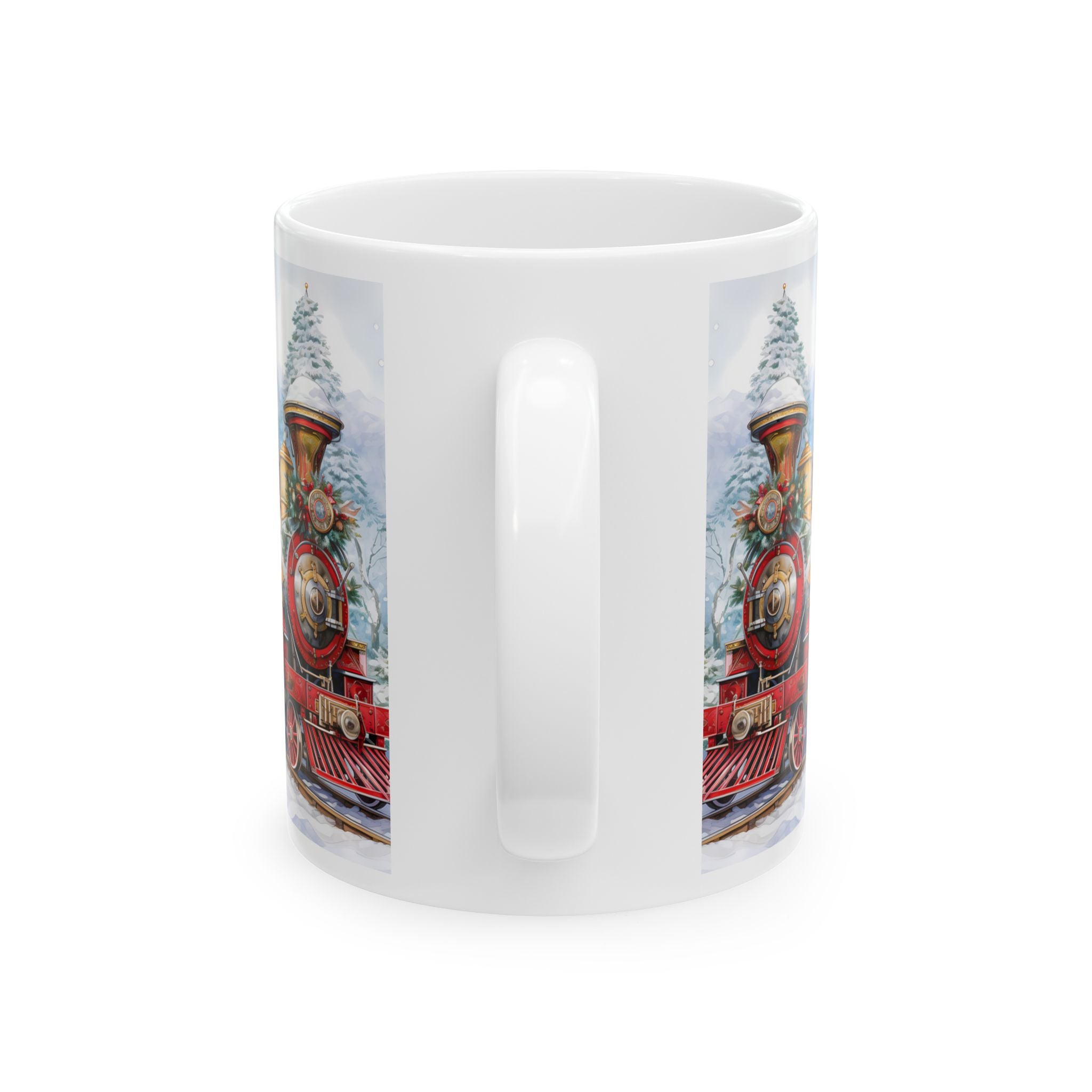 Vintage Christmas Train Ceramic Mug - Perfect Holiday Gift