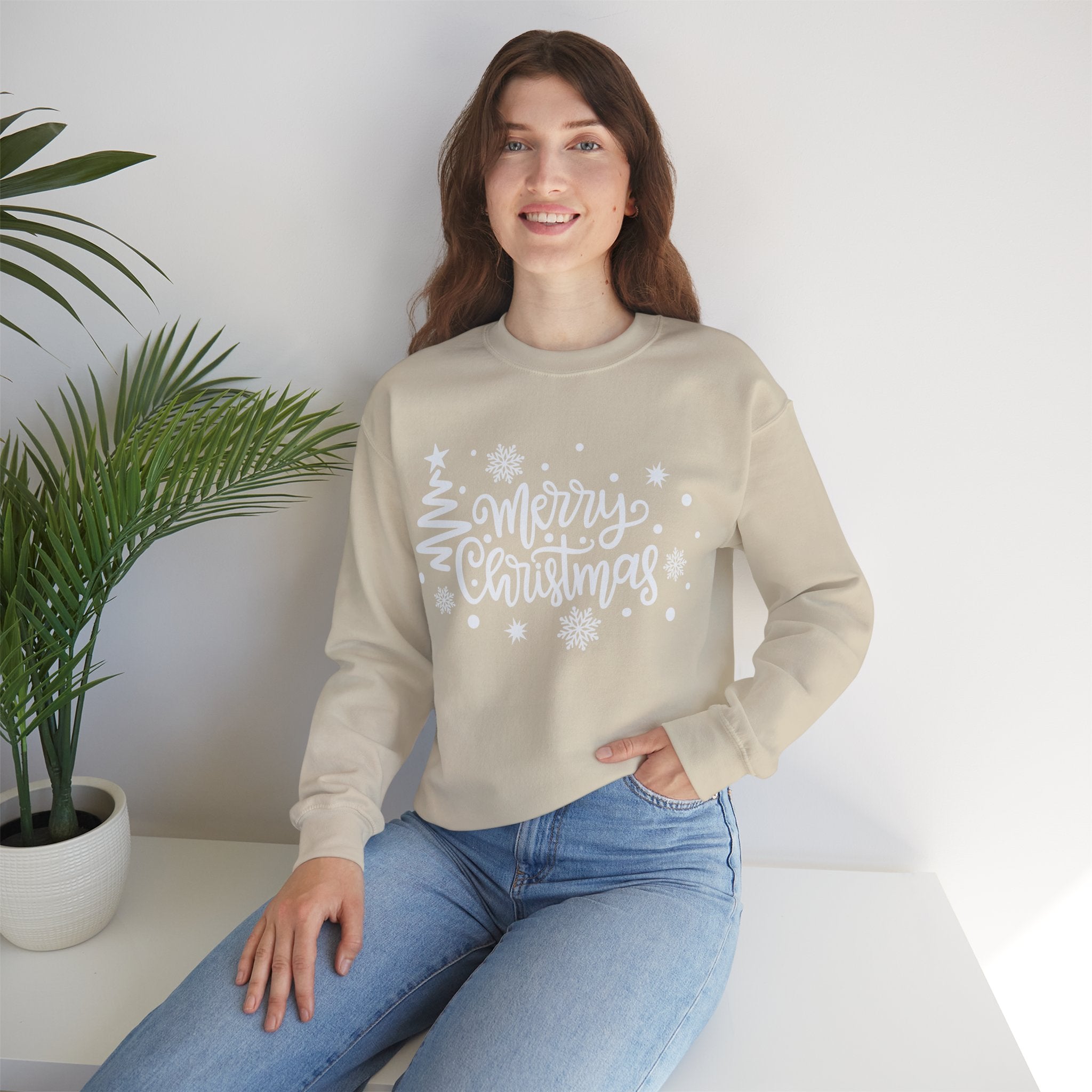 Merry Christmas Crewneck Sweatshirt – Cozy Holiday Essential