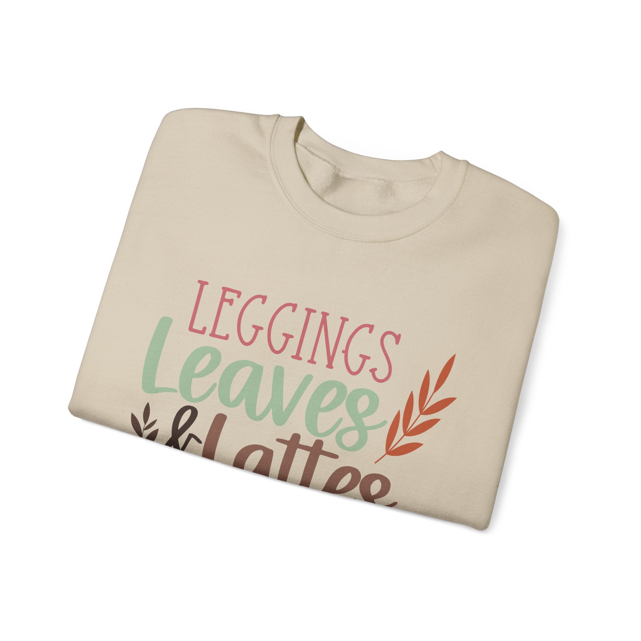 Autumn/Fall Crewneck Sweatshirt (Leggings, leaves & Latte...)