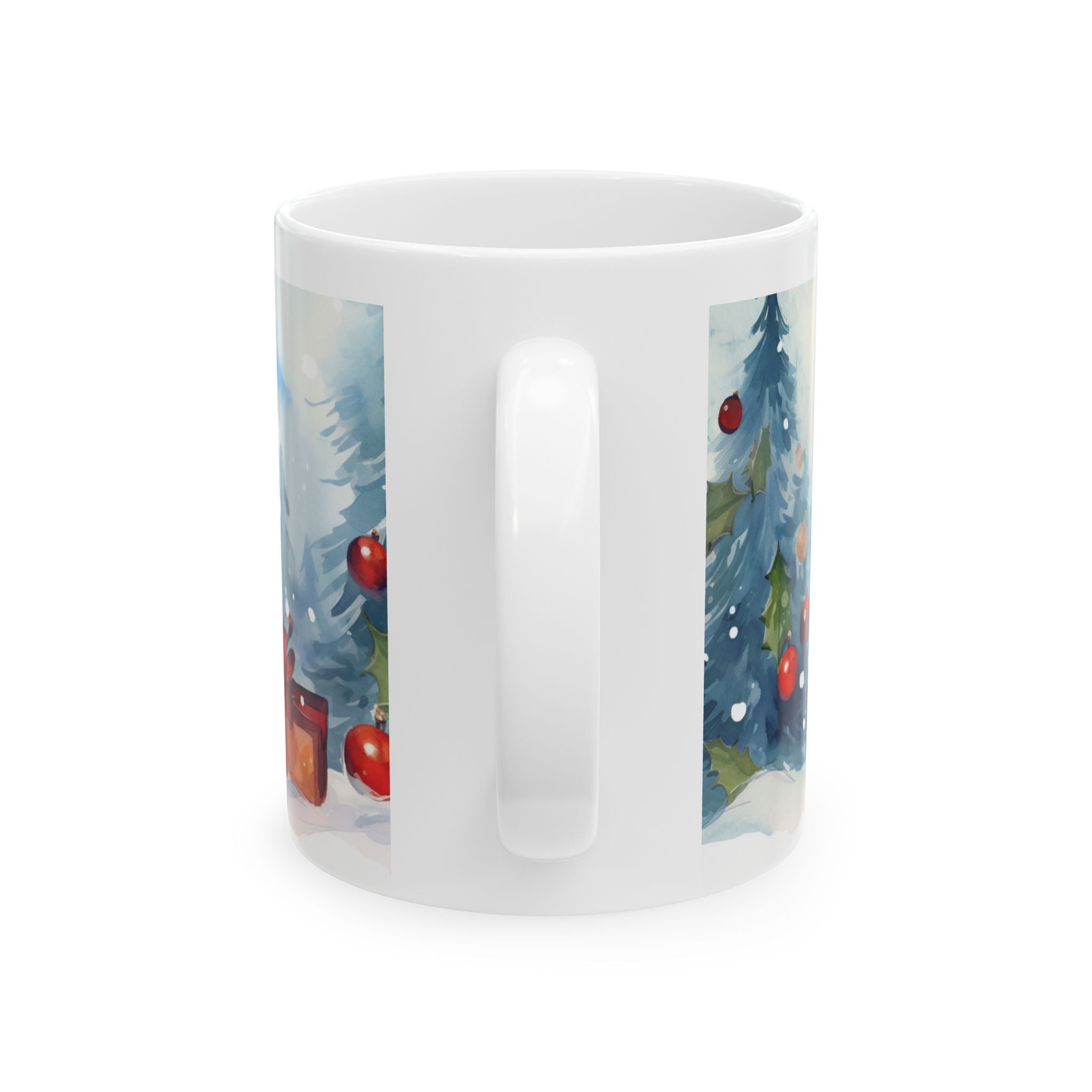 Puppy Christmas Tree and Gifts Ceramic Mug 11oz