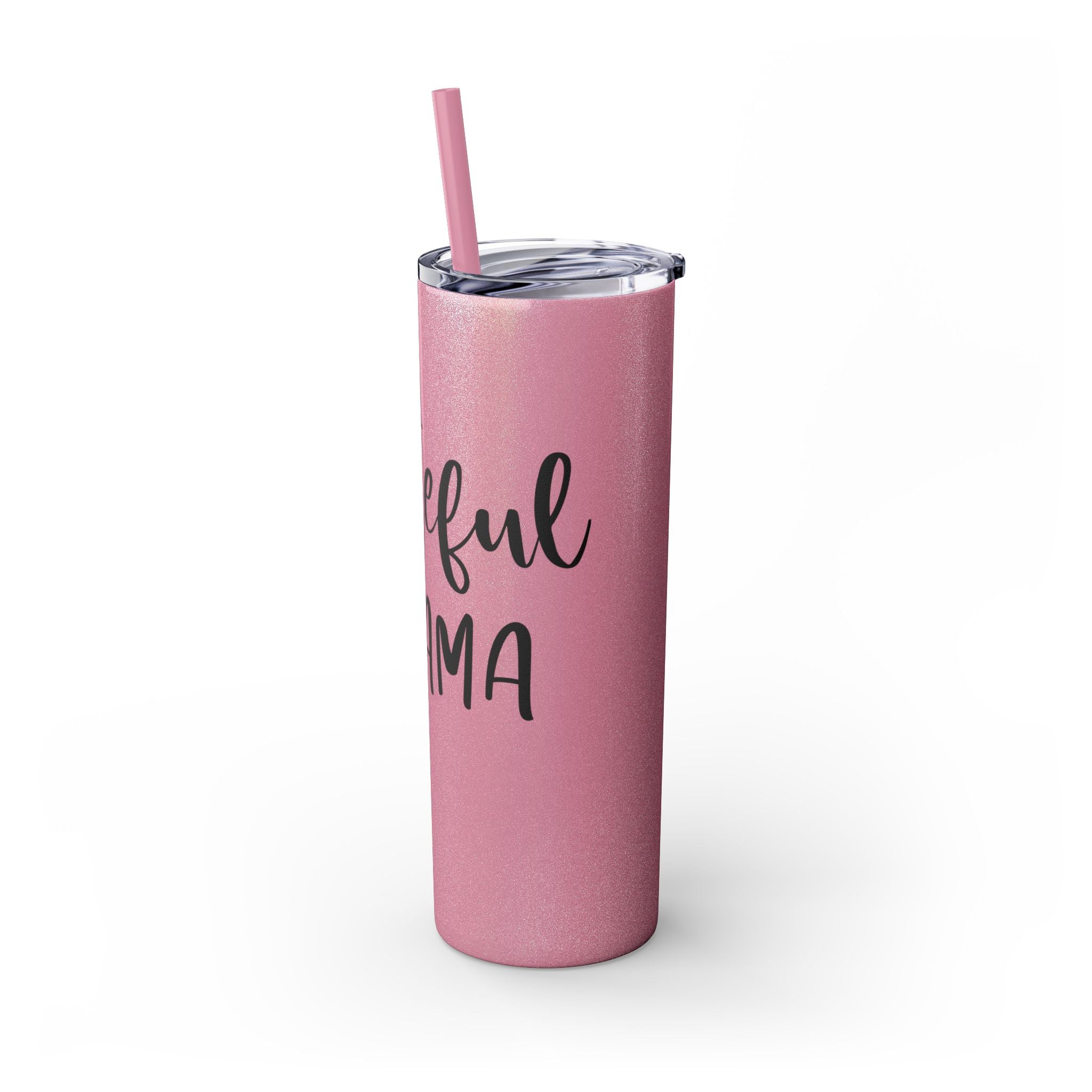 Grateful Mama Insulated Stainless Skinny Tumbler with Straw, 20oz