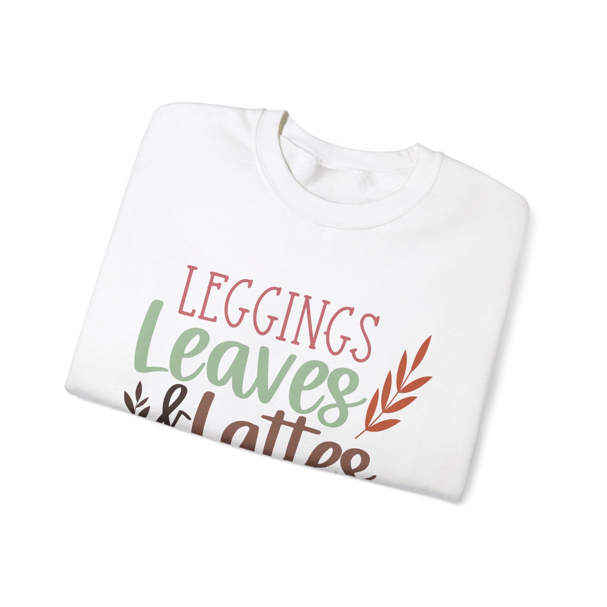 Autumn/Fall Crewneck Sweatshirt (Leggings, leaves & Latte...)