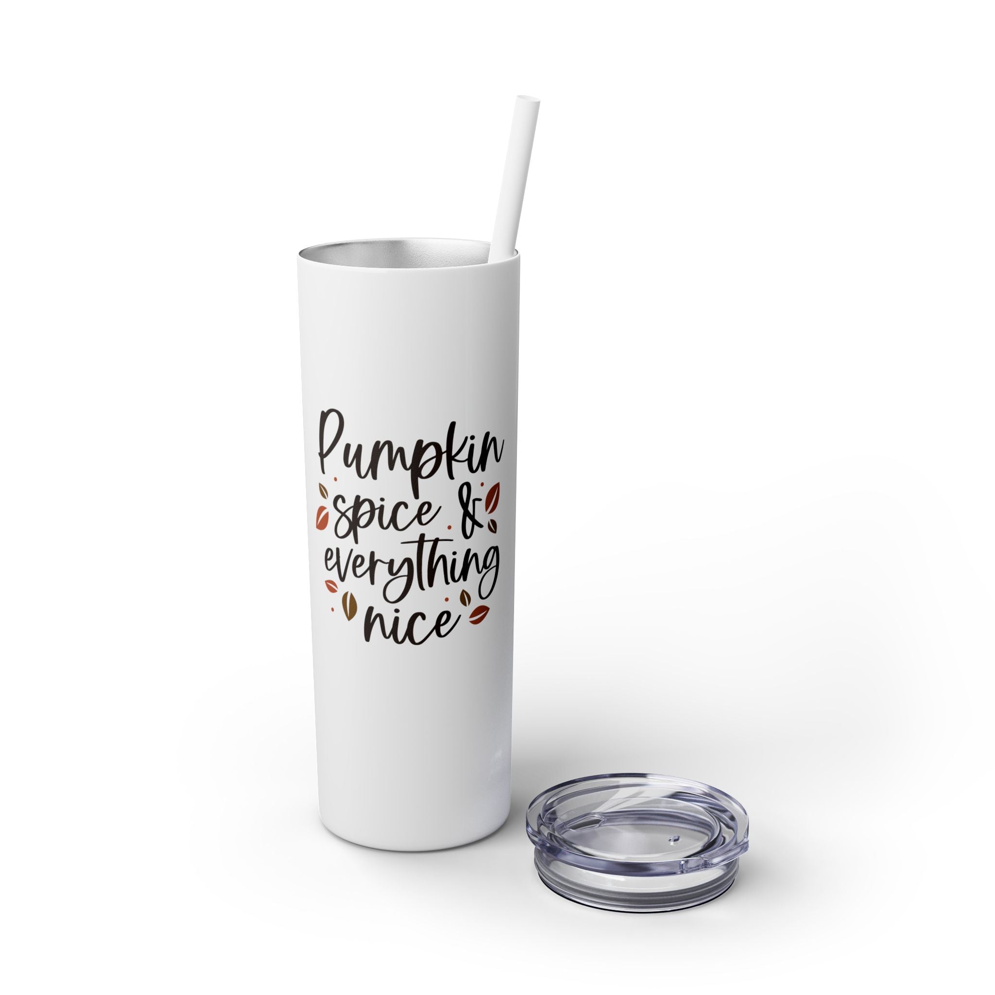 Pumpkin Spice & Everything Nice Insulated Stainless Skinny Tumbler 20oz