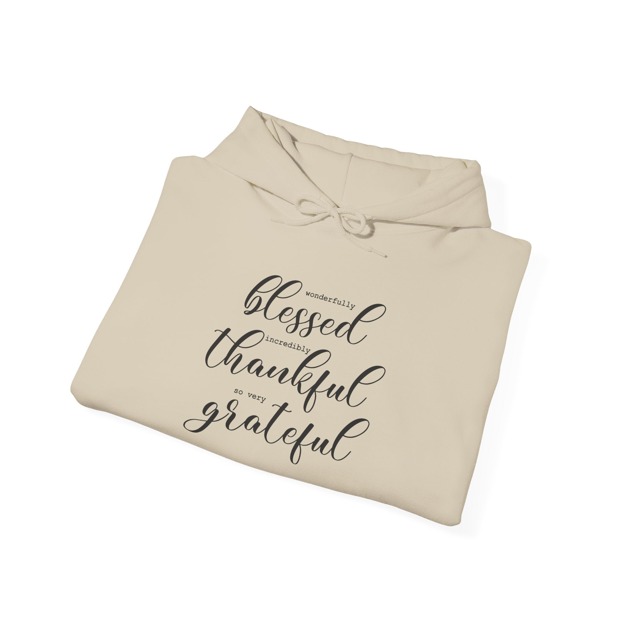 Blessed, Thankful & Grateful Hooded Sweatshirt