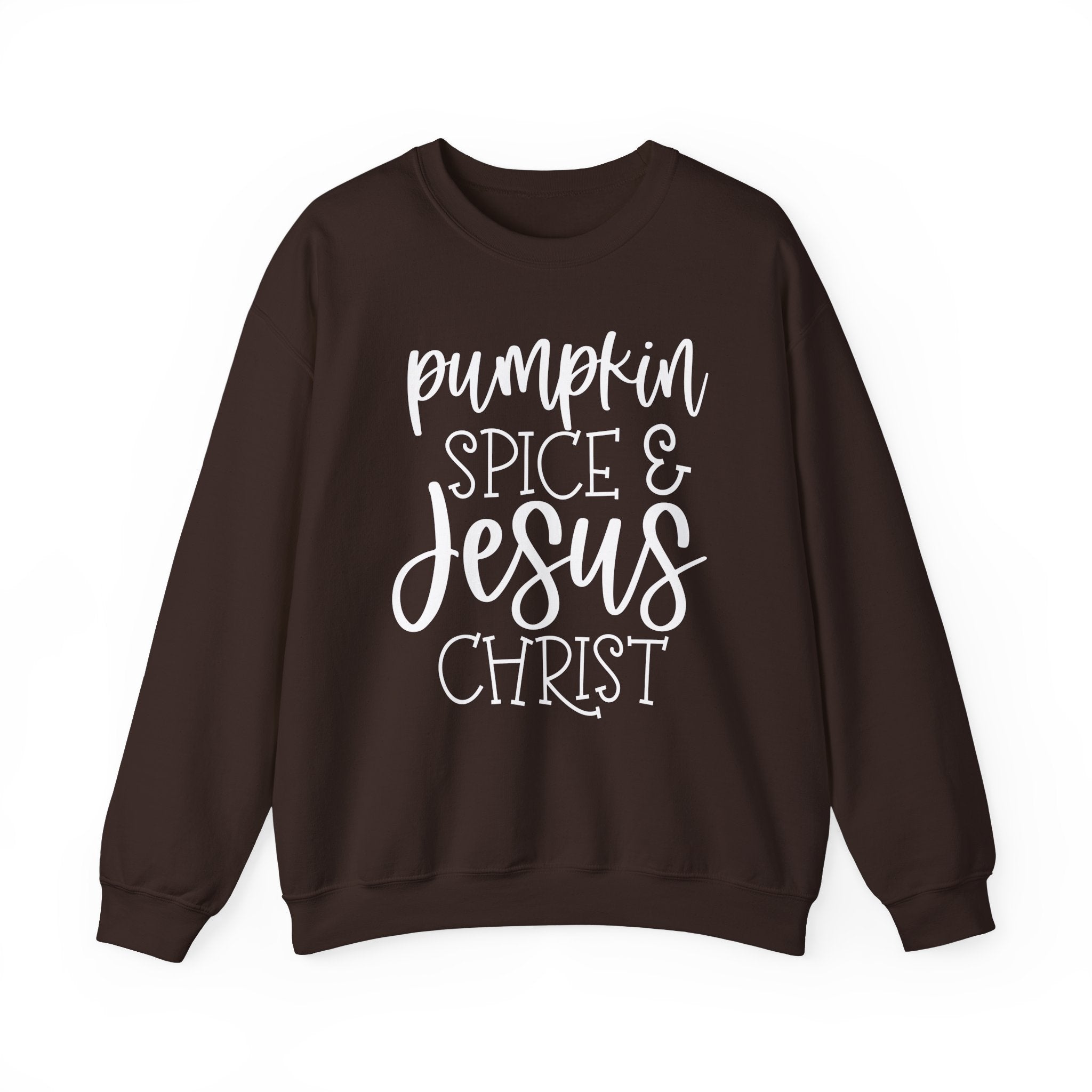 Autumn/Fall Pumpkin Spice & Jesus Christ Crewneck Sweatshirt