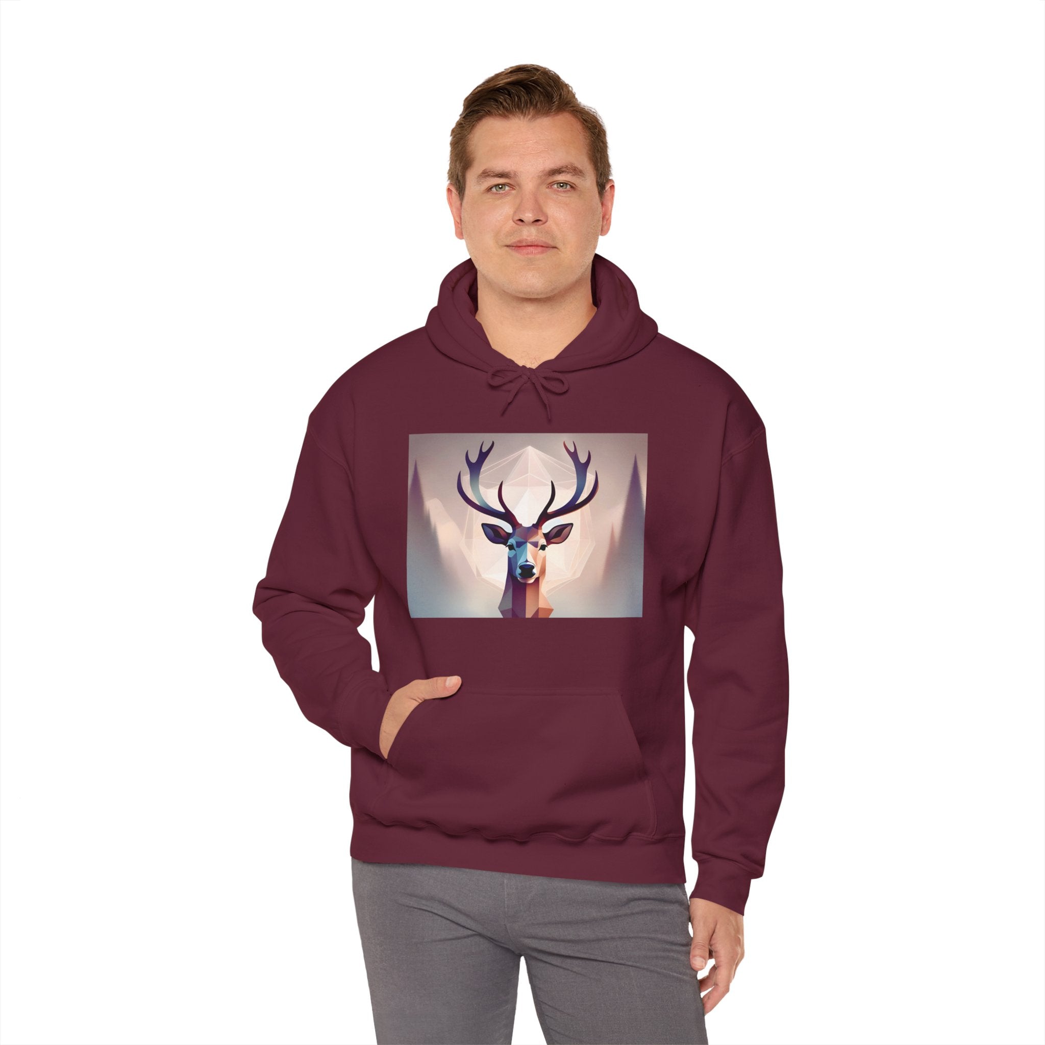 Deer Print Hoodie - Winter Essentials