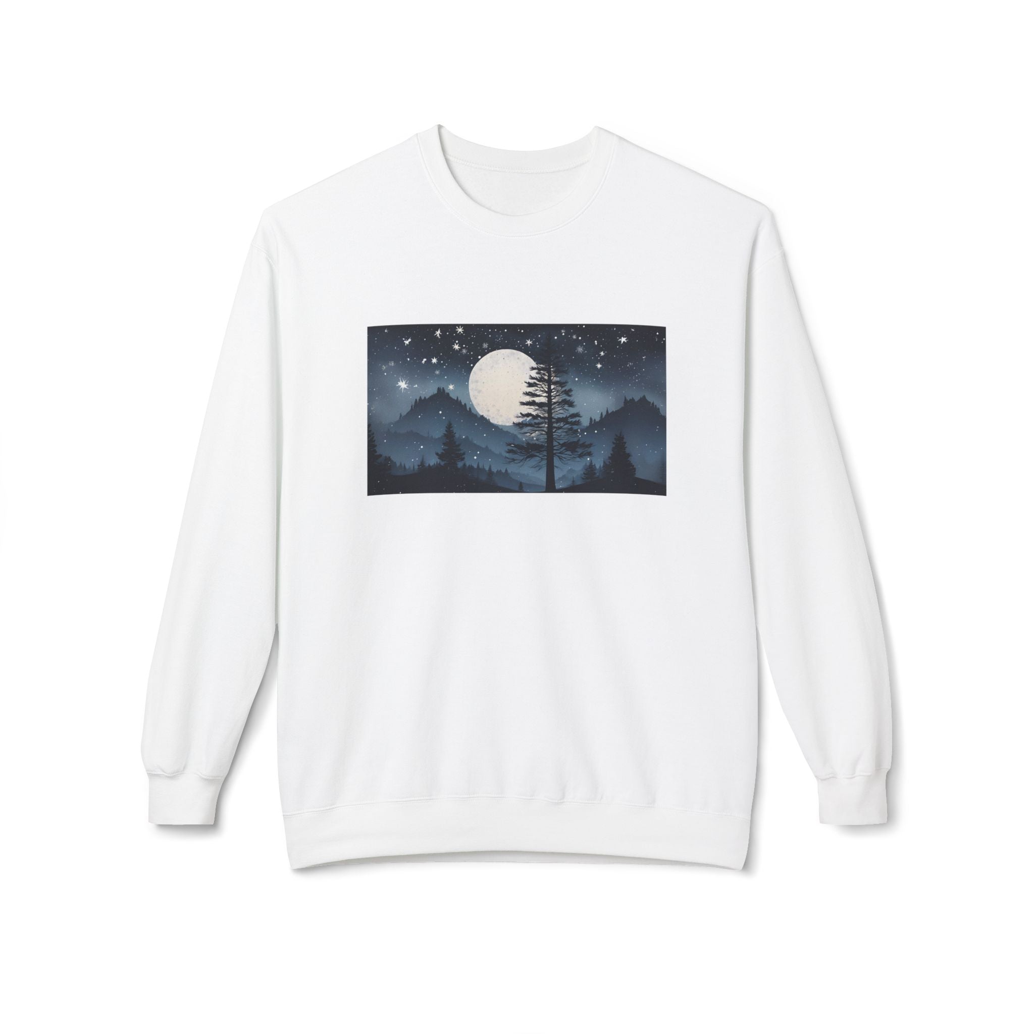 Moonlit Forest Crewneck Sweatshirt - Holiday Gifts for Him