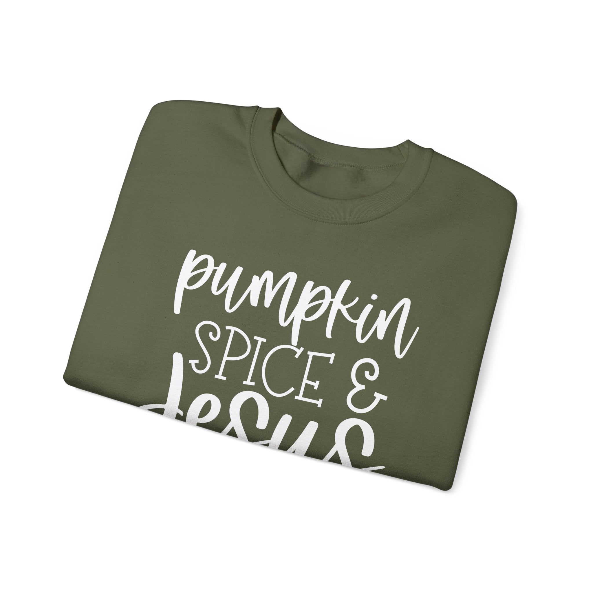 Autumn/Fall Pumpkin Spice & Jesus Christ Crewneck Sweatshirt