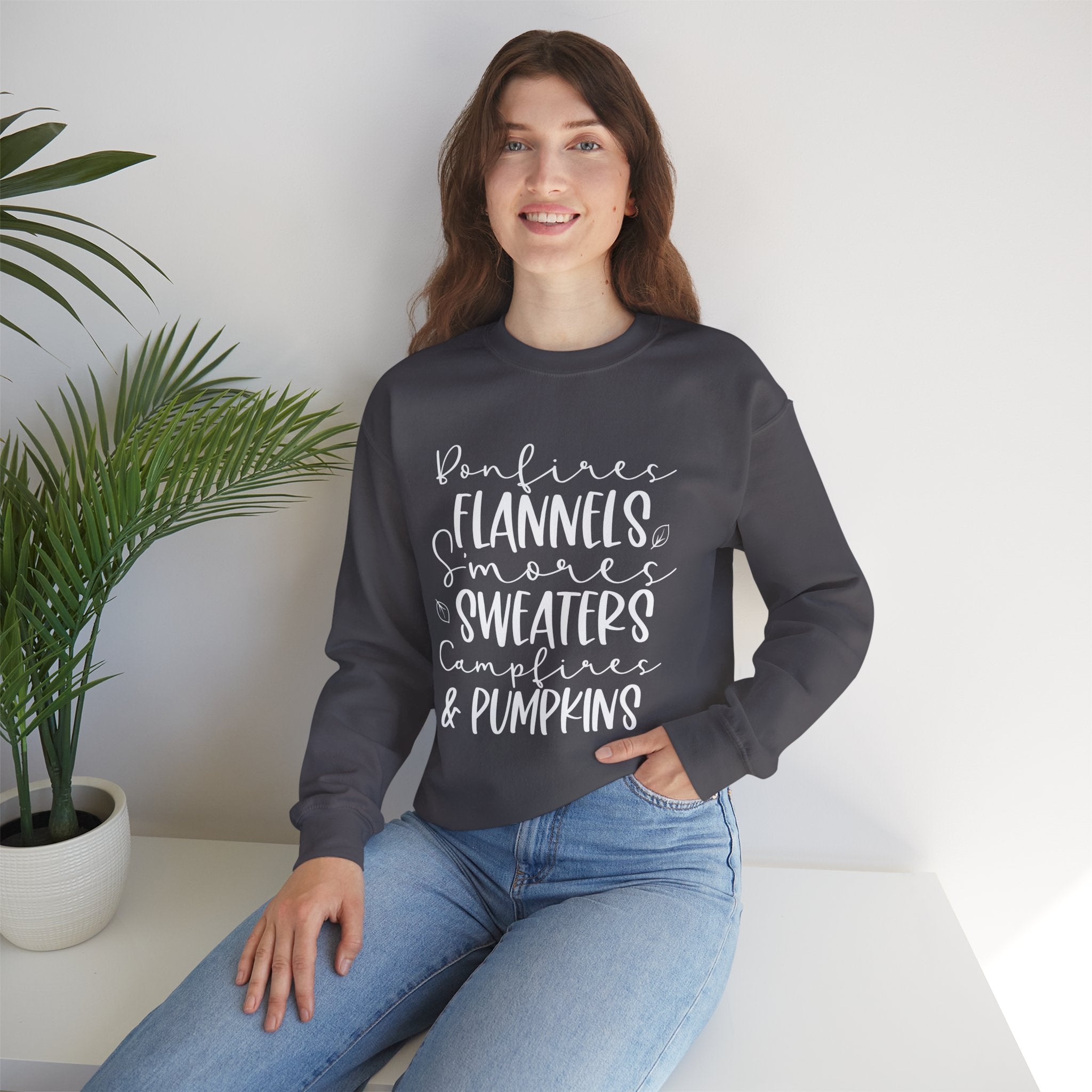 Autumn/Fall Crewneck Sweatshirt (Bonfire, Flannel, S'mores...)