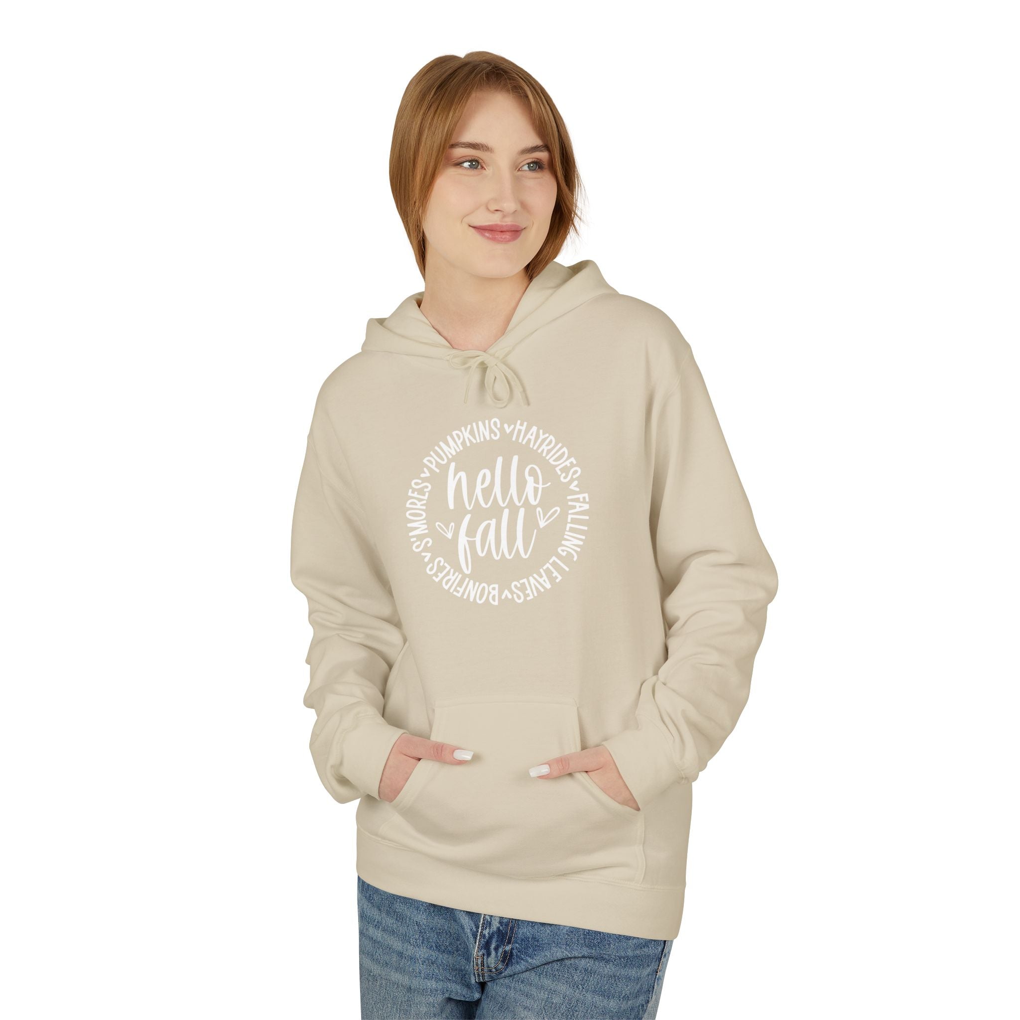 Hello Fall Fleece Hooded Sweatshirt