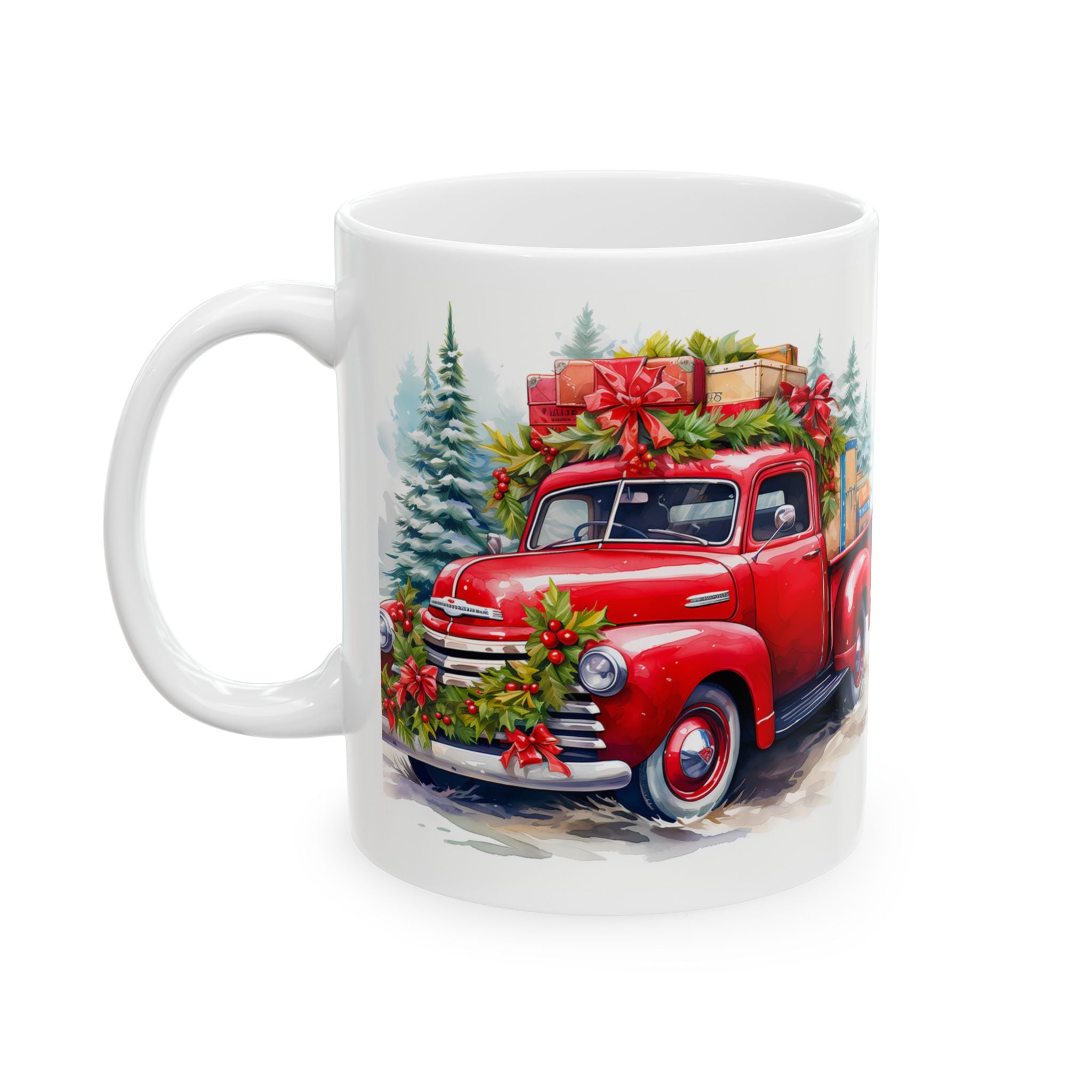 Festive Christmas Truck - 11oz Mug