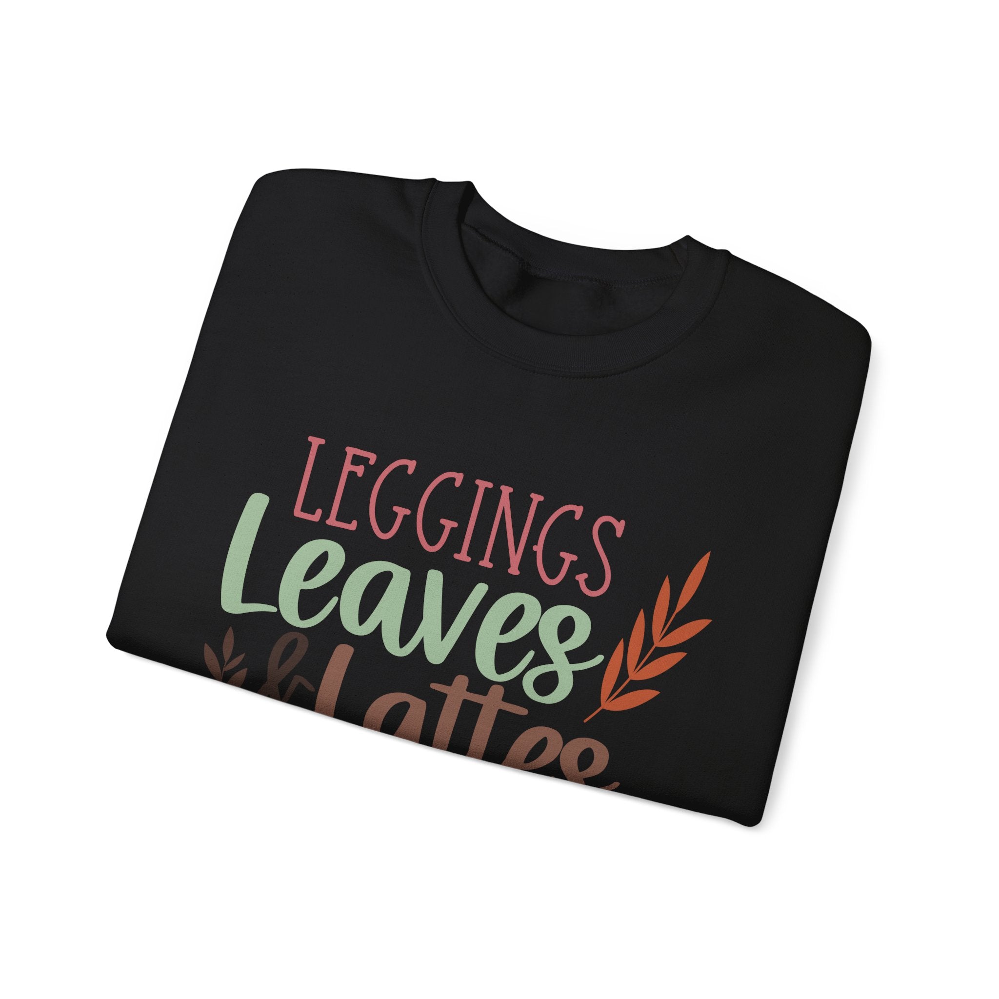 Autumn/Fall Crewneck Sweatshirt (Leggings, leaves & Latte...)