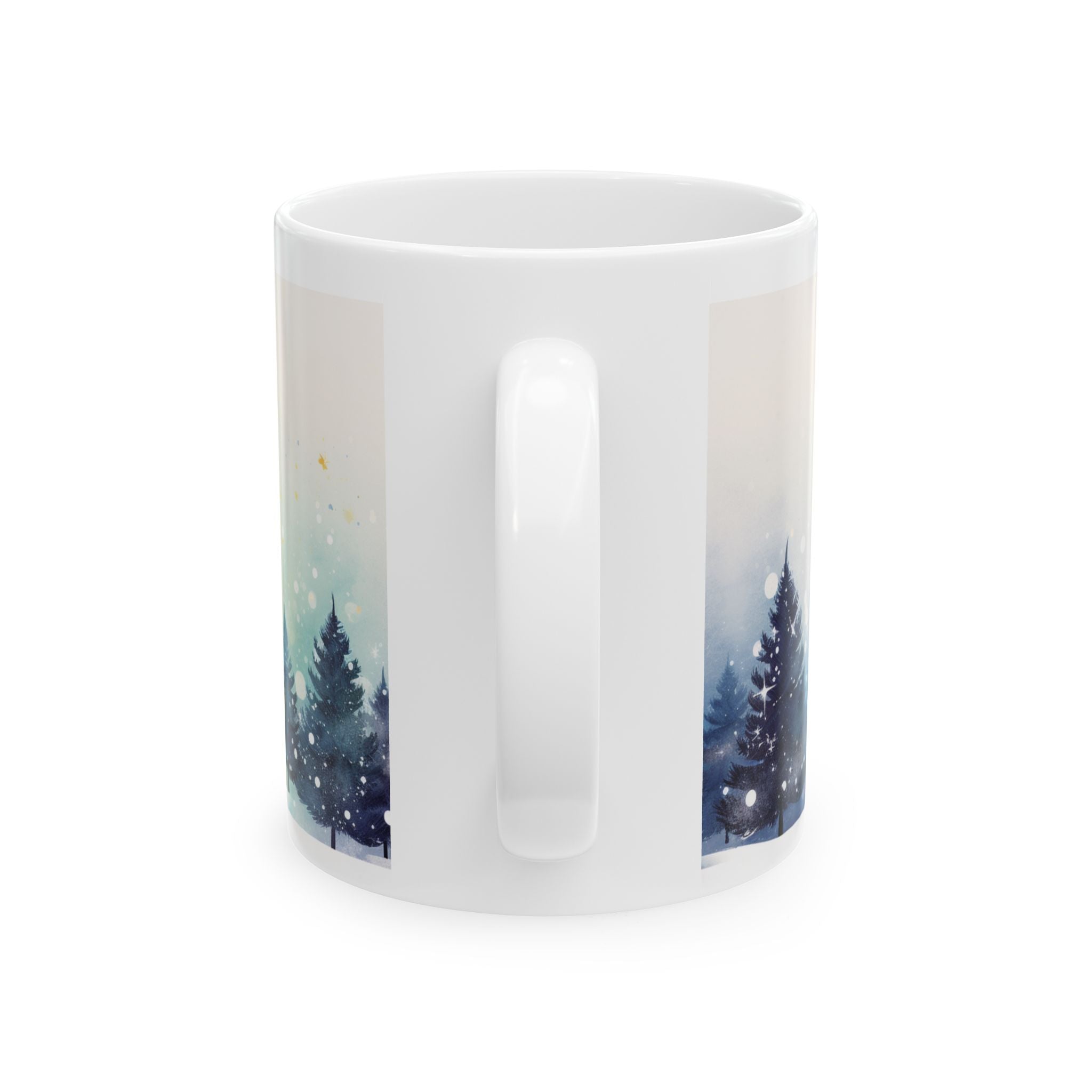 Whimsical Forest Ceramic Mug 11oz- Cozy Holiday Vibes for Coffee Lovers