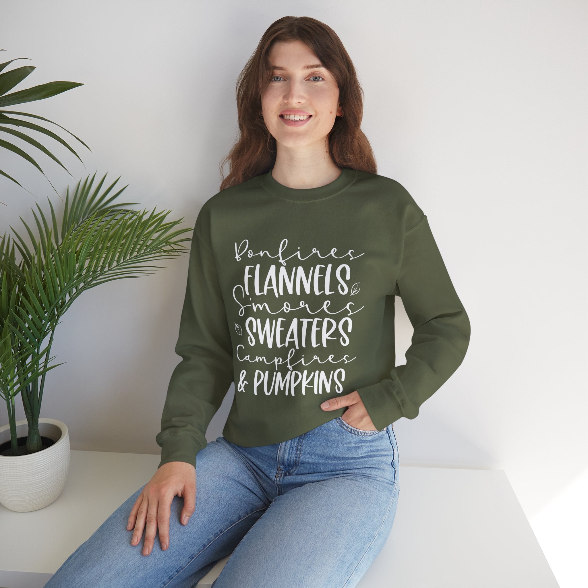 Autumn/Fall Crewneck Sweatshirt (Bonfire, Flannel, S'mores...)