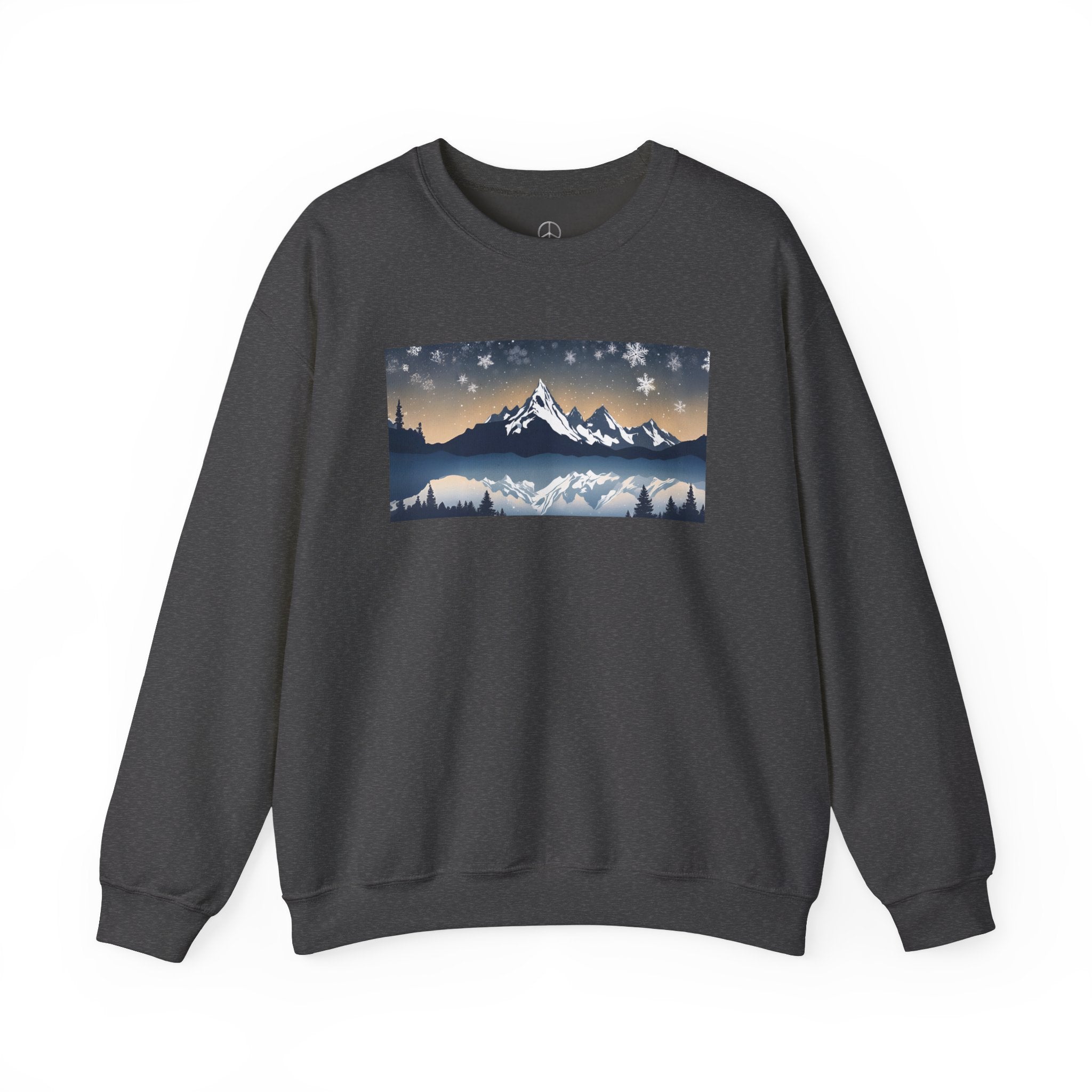 Cozy Mountain Landscape Crewneck Sweatshirt - Winter Essentials